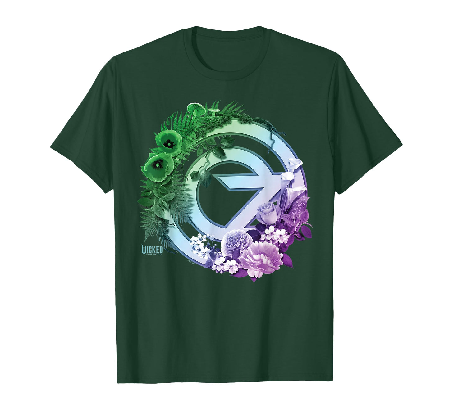 Wicked: For Good Oz Logo Floral and Vine T-Shirt