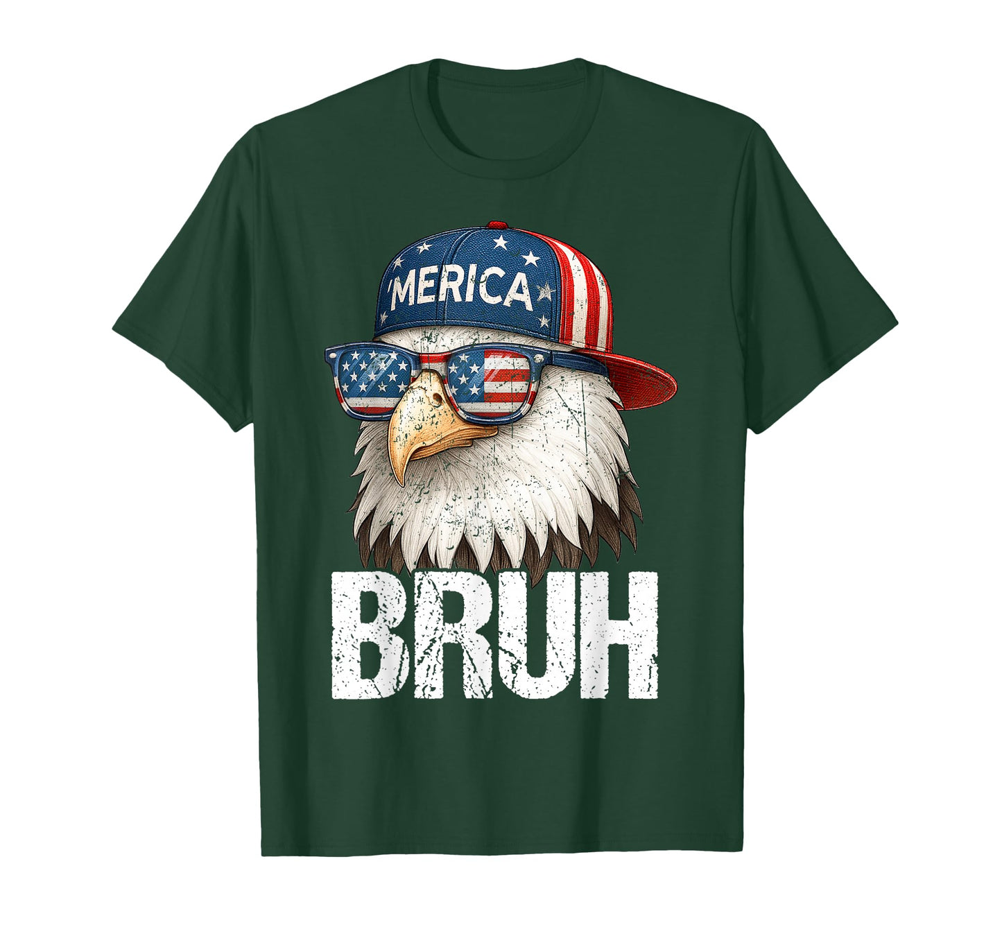 Bruh Fourth 4th Of July Eagle American Patriotic Mens Boys T-Shirt