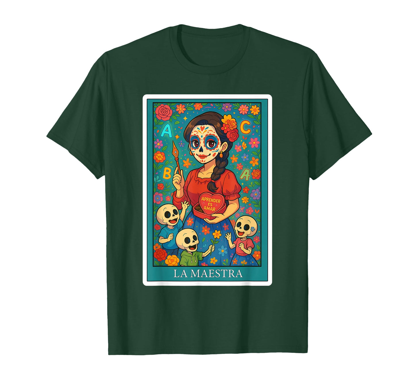 La Maestra | Spanish-Mexican Bingo Card Funny Gifts T-Shirt