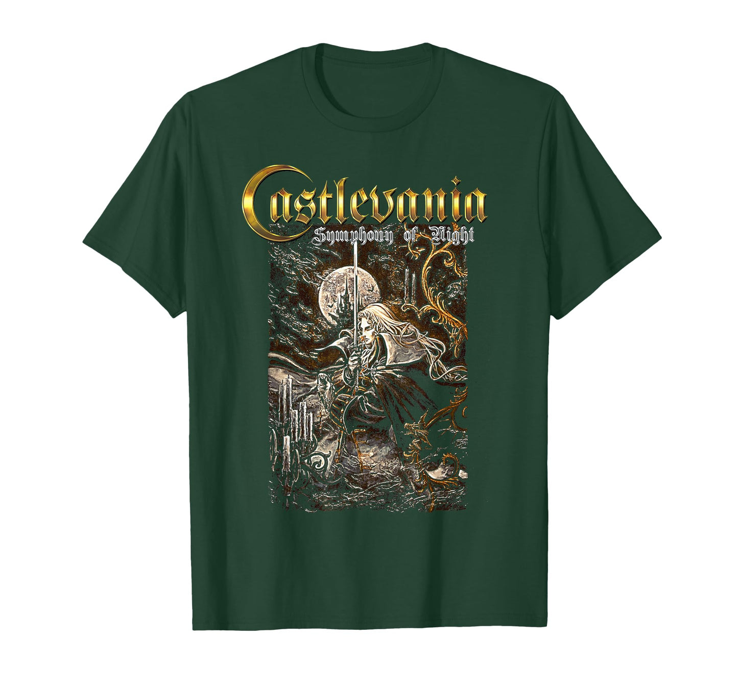 Castlevania Symphony Box Art Gothic Moon Night Retro Gamer T-Shirt
