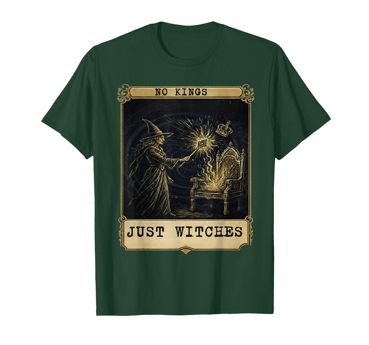 No Kings Just Witches Funny Witchcore Halloween Art T-Shirt