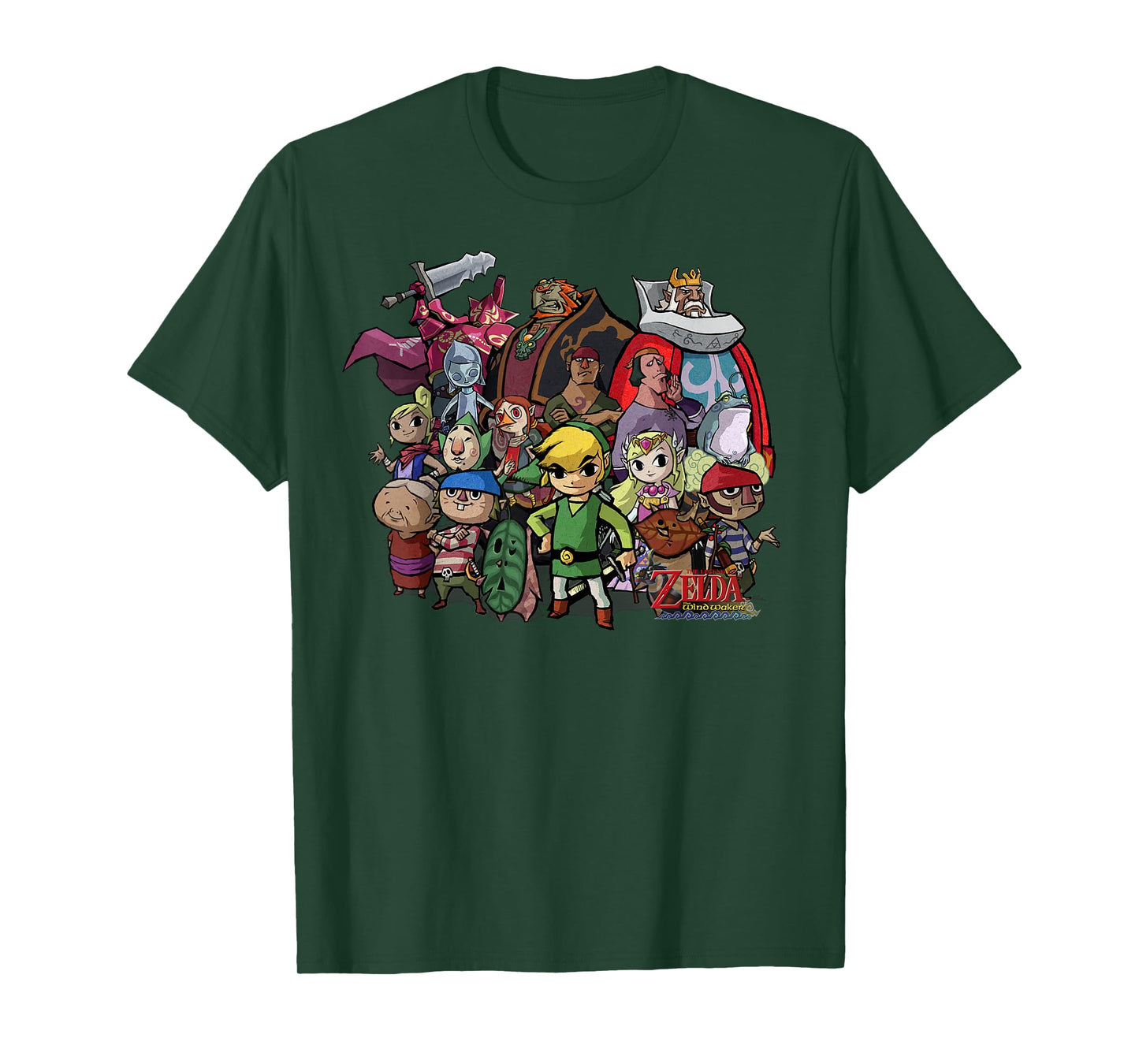 Nintendo Zelda The Windwaker Group Shot Graphic T-Shirt T-Shirt