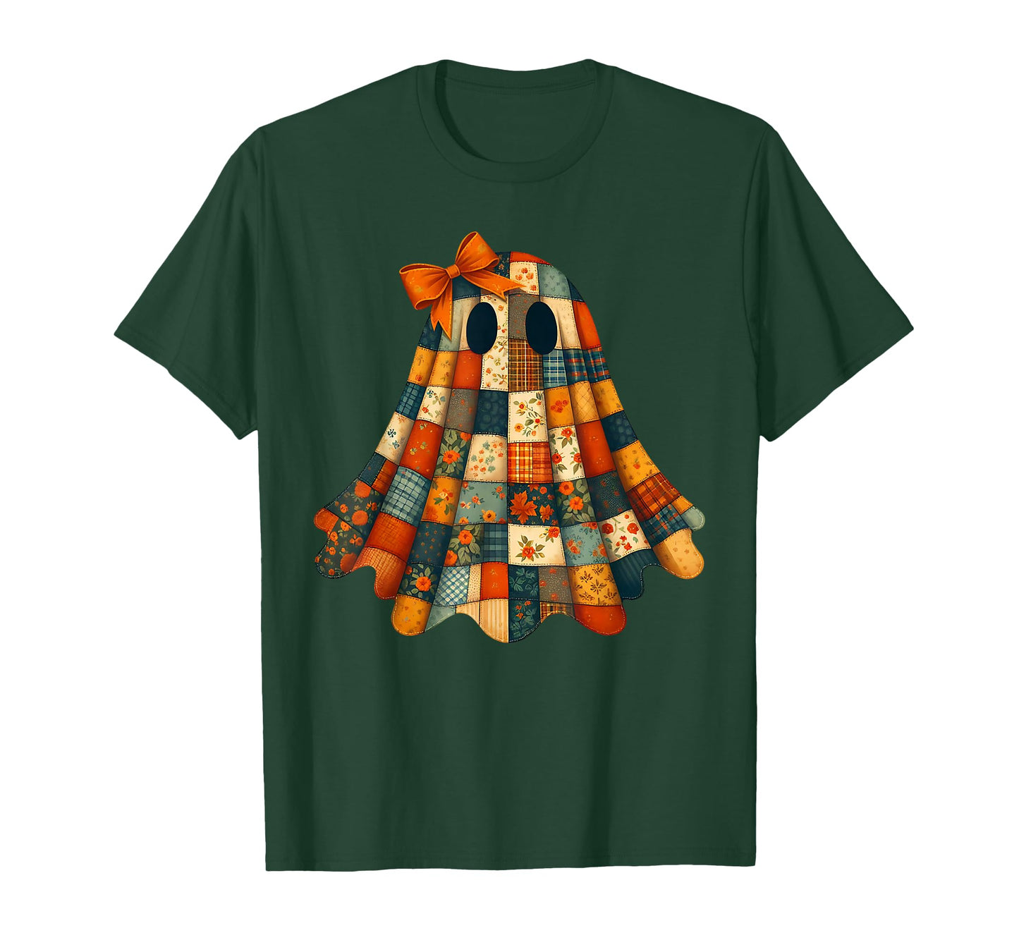 Patchwork Ghost Quilters Fall Quilting Sewers Halloween T-Shirt