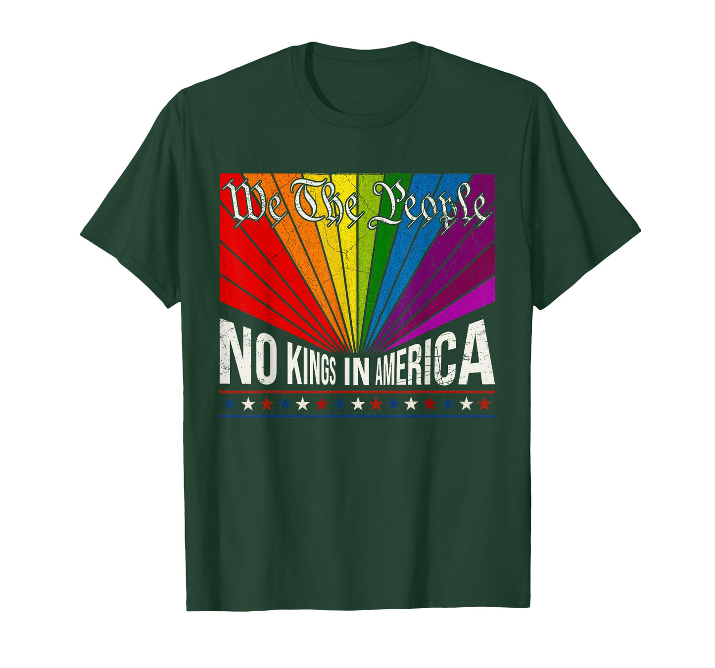 We The People No Kings in America LGBT Rainbow Pride Month T-Shirt