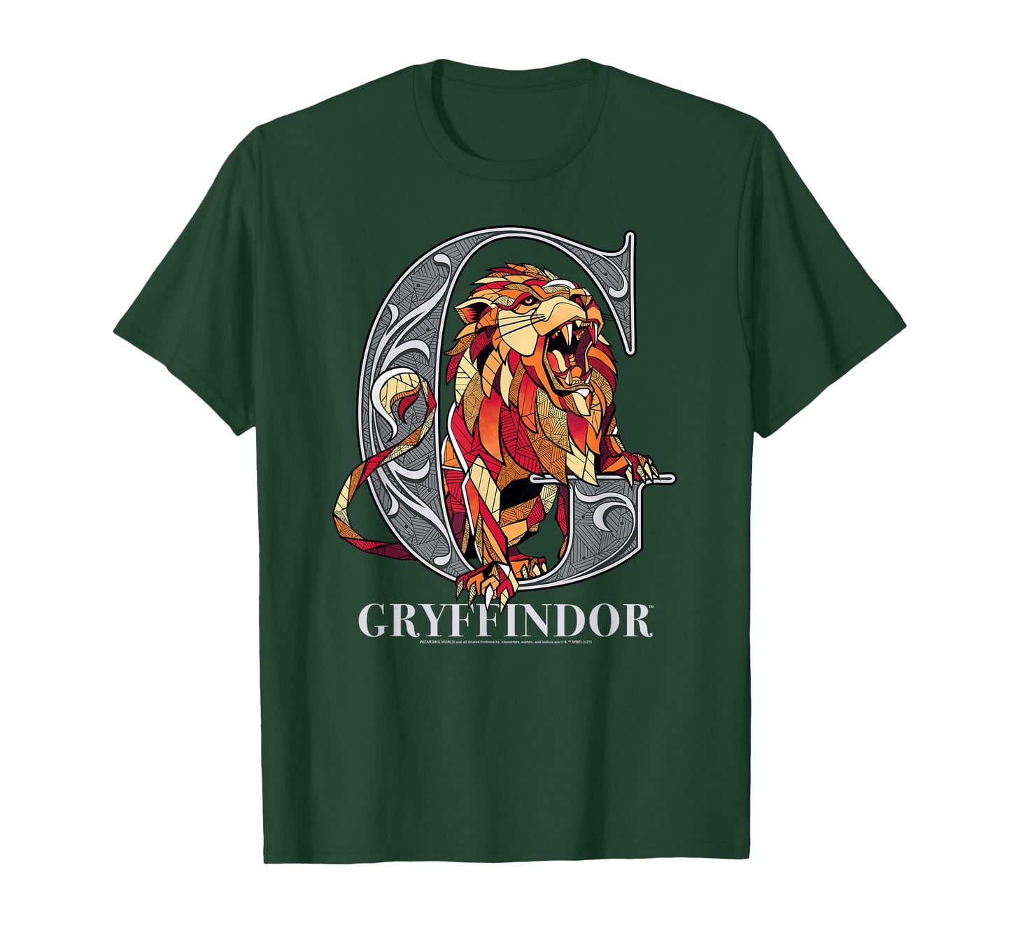 Harry Potter Mosaic Gryffindor with Lion T-Shirt