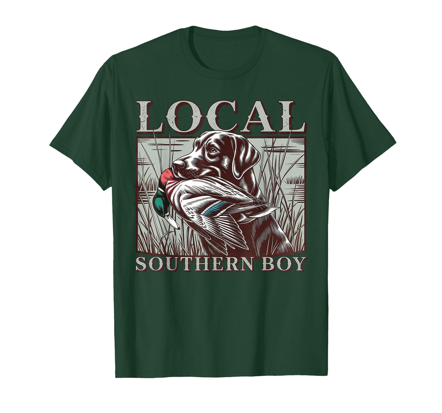 Local Southern Boy Duck Hunting Black Lab T-Shirt