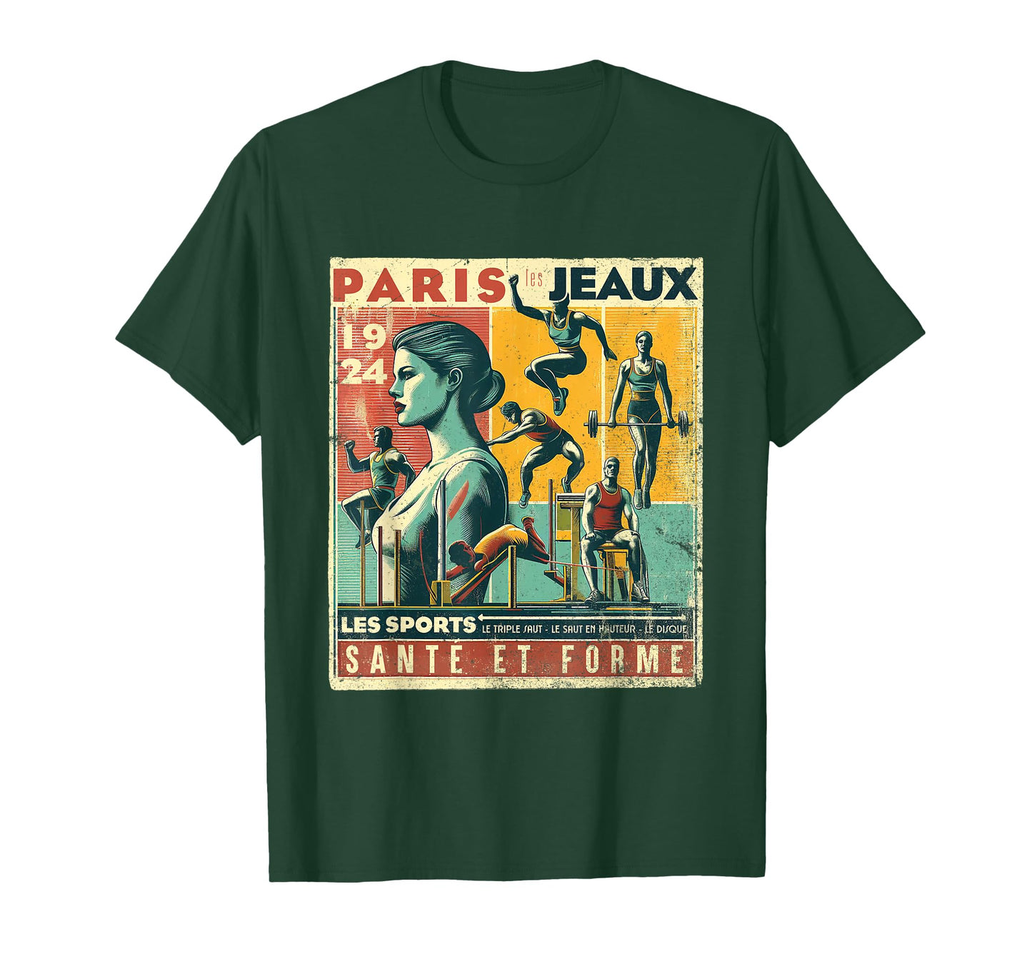 Paris Vintage The Games 1924 Health And Fitness T-Shirt