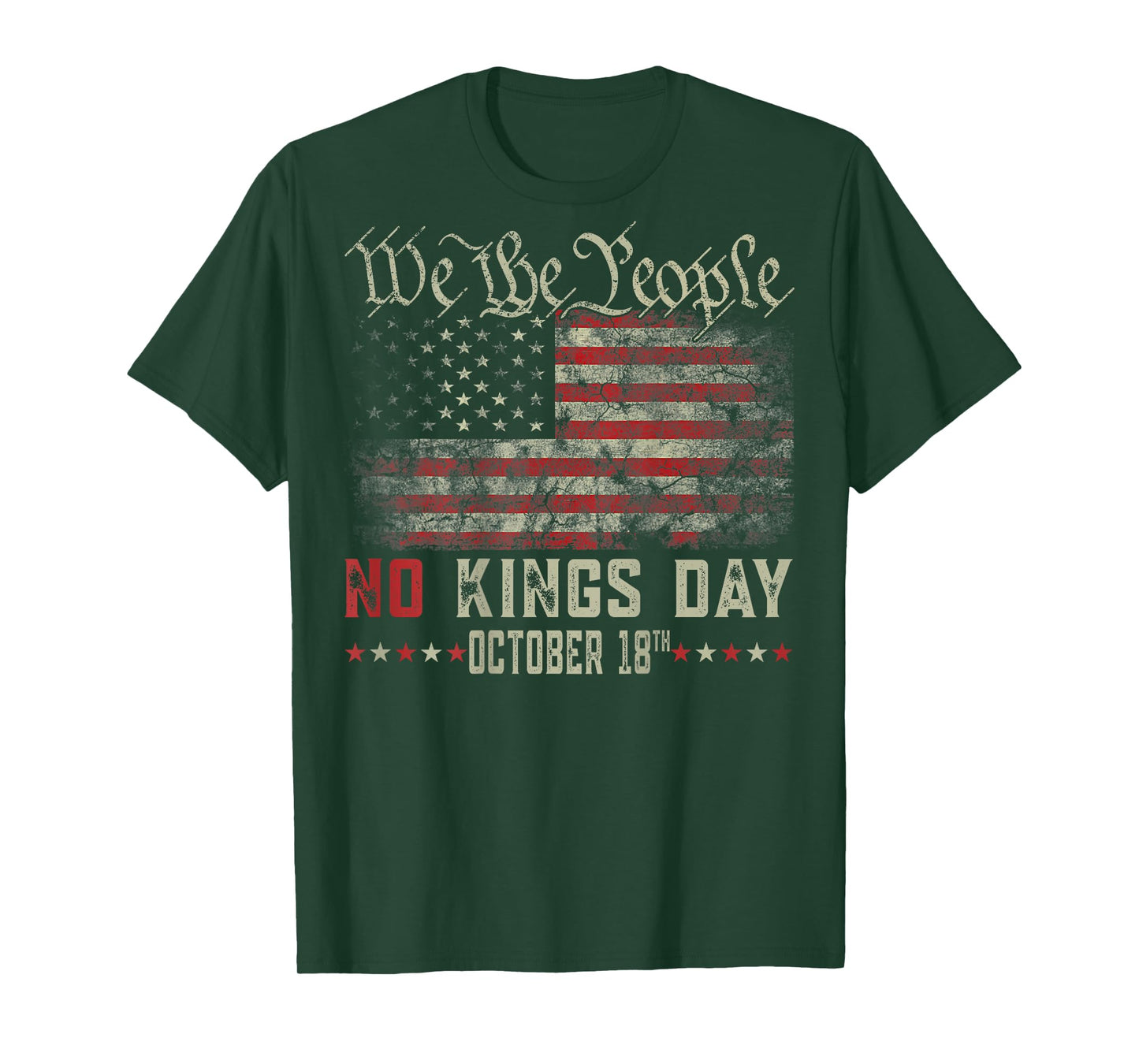 No Kings October 18 Shirt Men Women No Kings Day (ON Back) T-Shirt