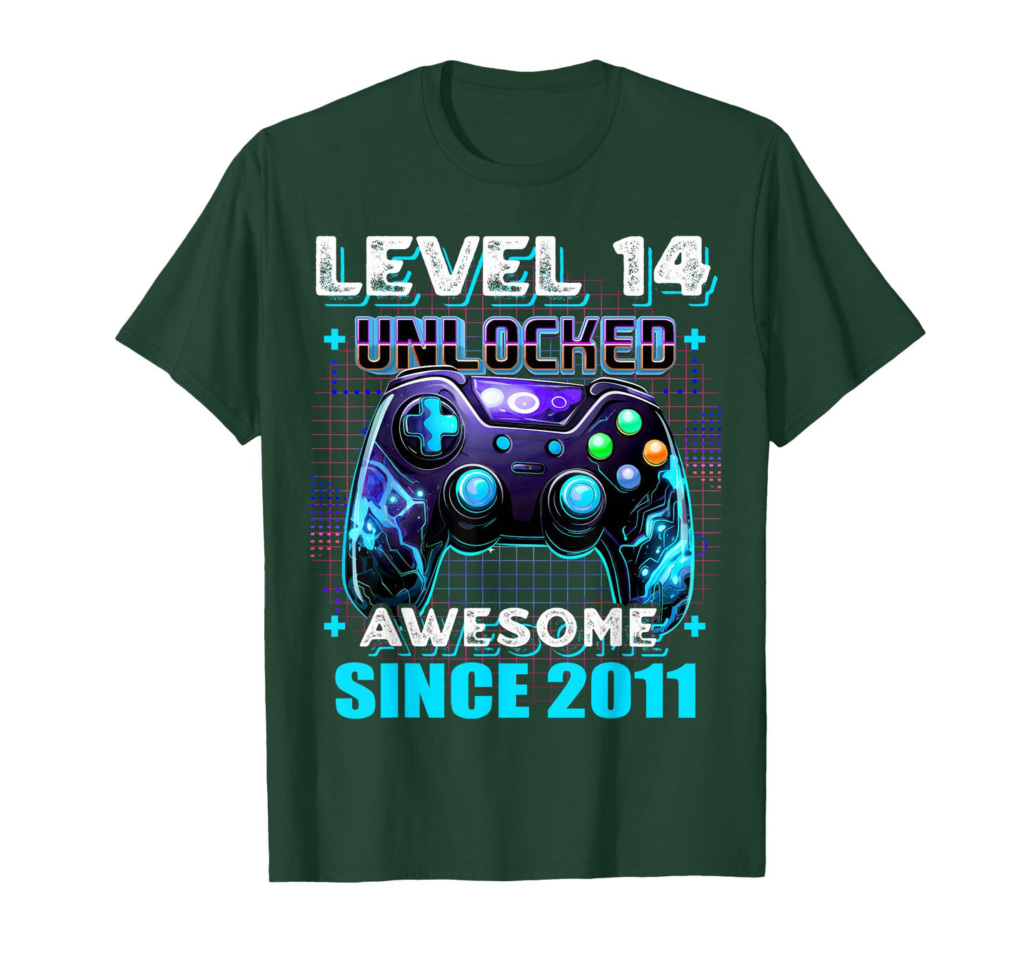 14th Birthday Boy Level 14 Gamer 14 Year Video Game Party T-Shirt