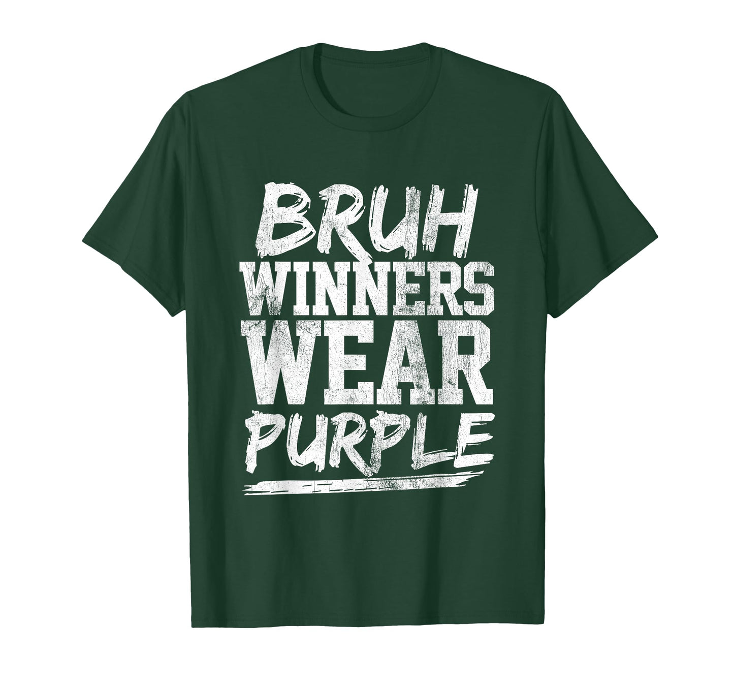 Bruh Winners Wear Purple Funny Sports Fan Team Graphic T-Shirt