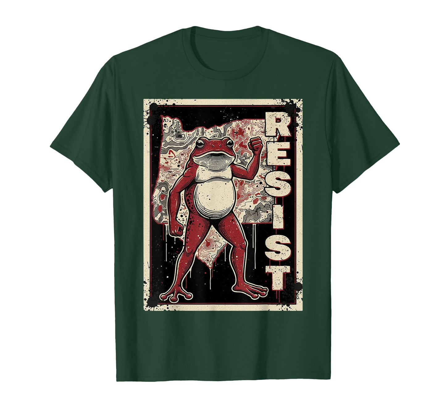 Portland Frog Protest Japanese Poster T-Shirt