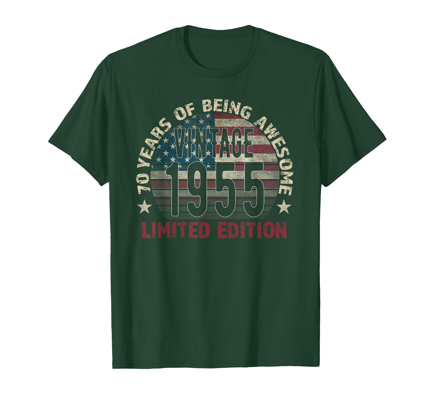 70th Birthday Gift men Vintage born 1955 turning 70 Year Old T-Shirt