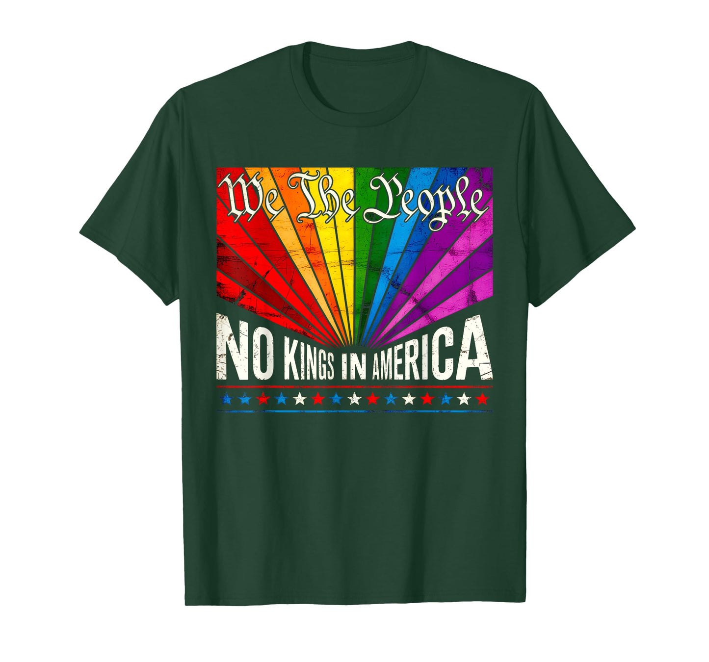 We The People No Kings in America LGBT Rainbow Pride Month T-Shirt