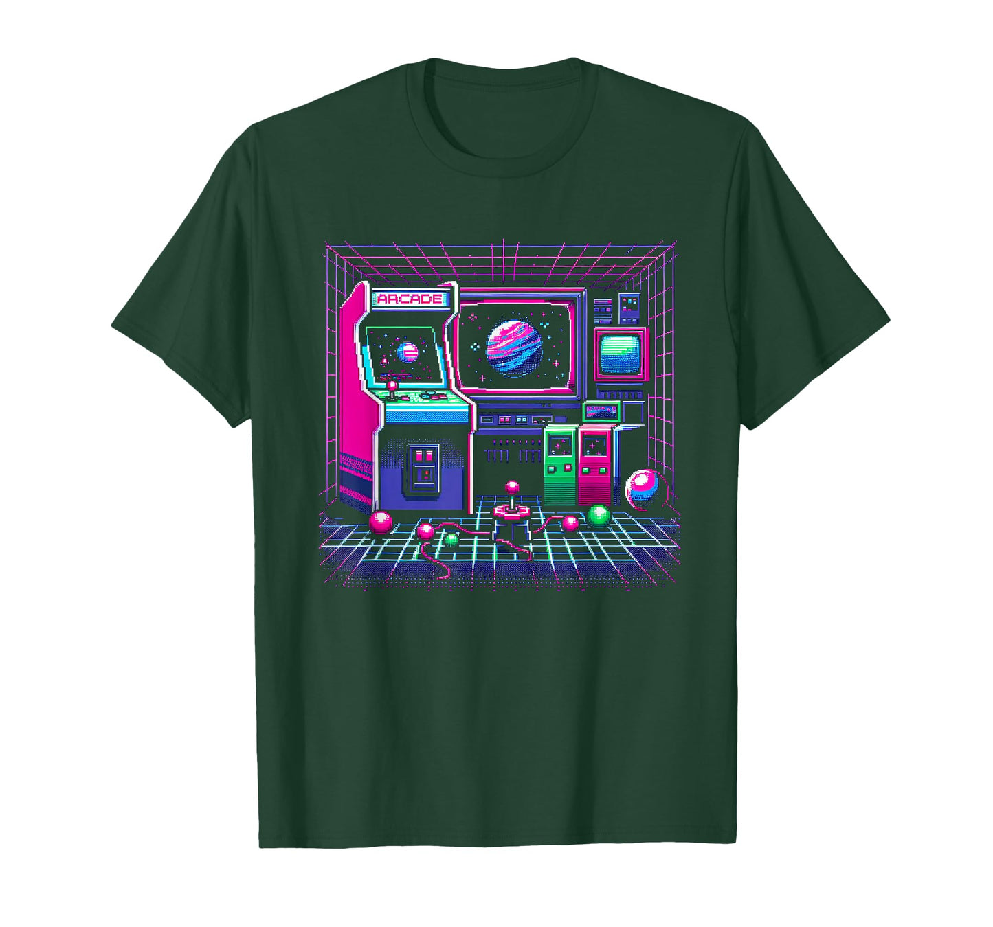 1980s Arcade Pixel Art T-Shirt