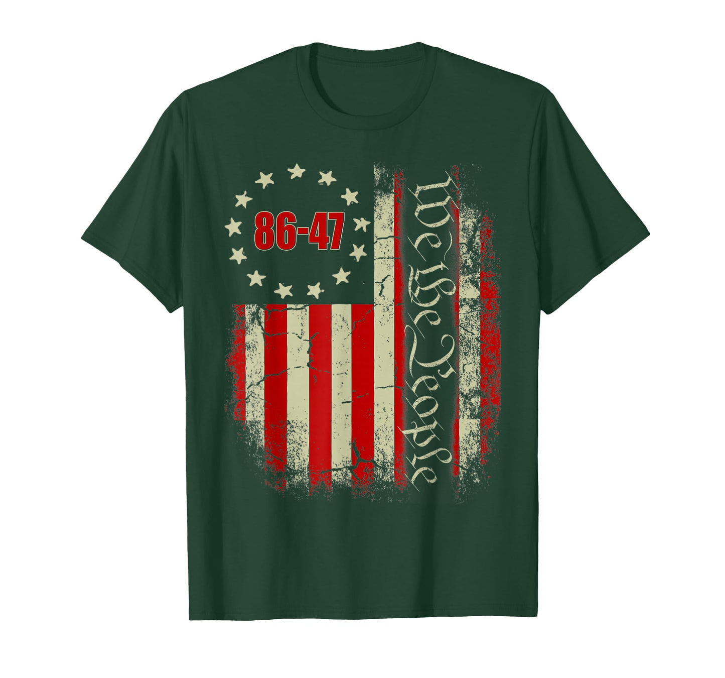 86 47 Roman Numerals LXXXVI XLVII 8647 Subtle Anti Trump T-Shirt