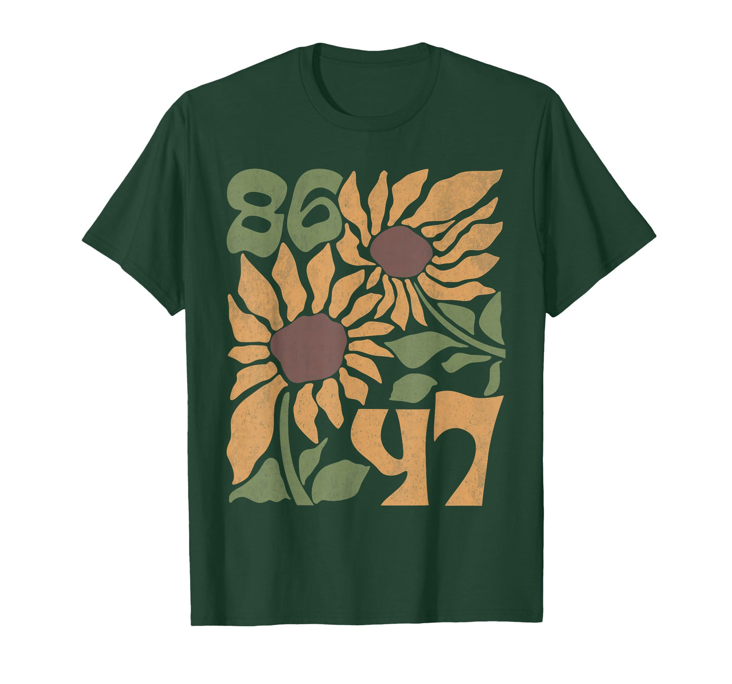 8647 Subtle Resist Trump 86 47 Floral Boho Style T-Shirt