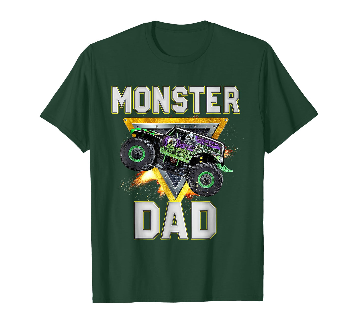 Monster Truck Dad Family Birthday Party Father's Day Gift T-Shirt