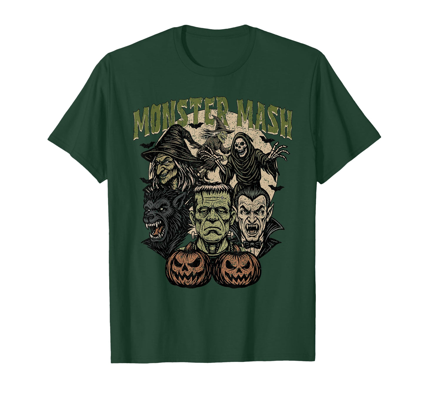 Retro Funny Monster Mash Frankenstein Horror Movies Lovers T-Shirt