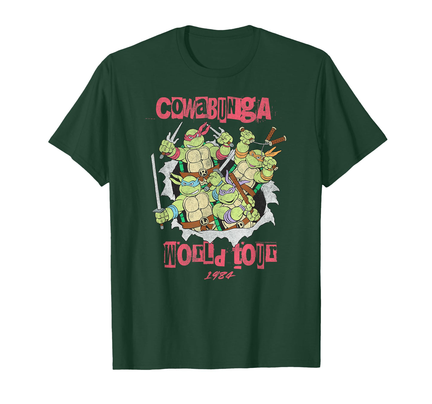 Teenage Mutant Ninja Turtles Cowabunga World Tour 1984 Retro T-Shirt