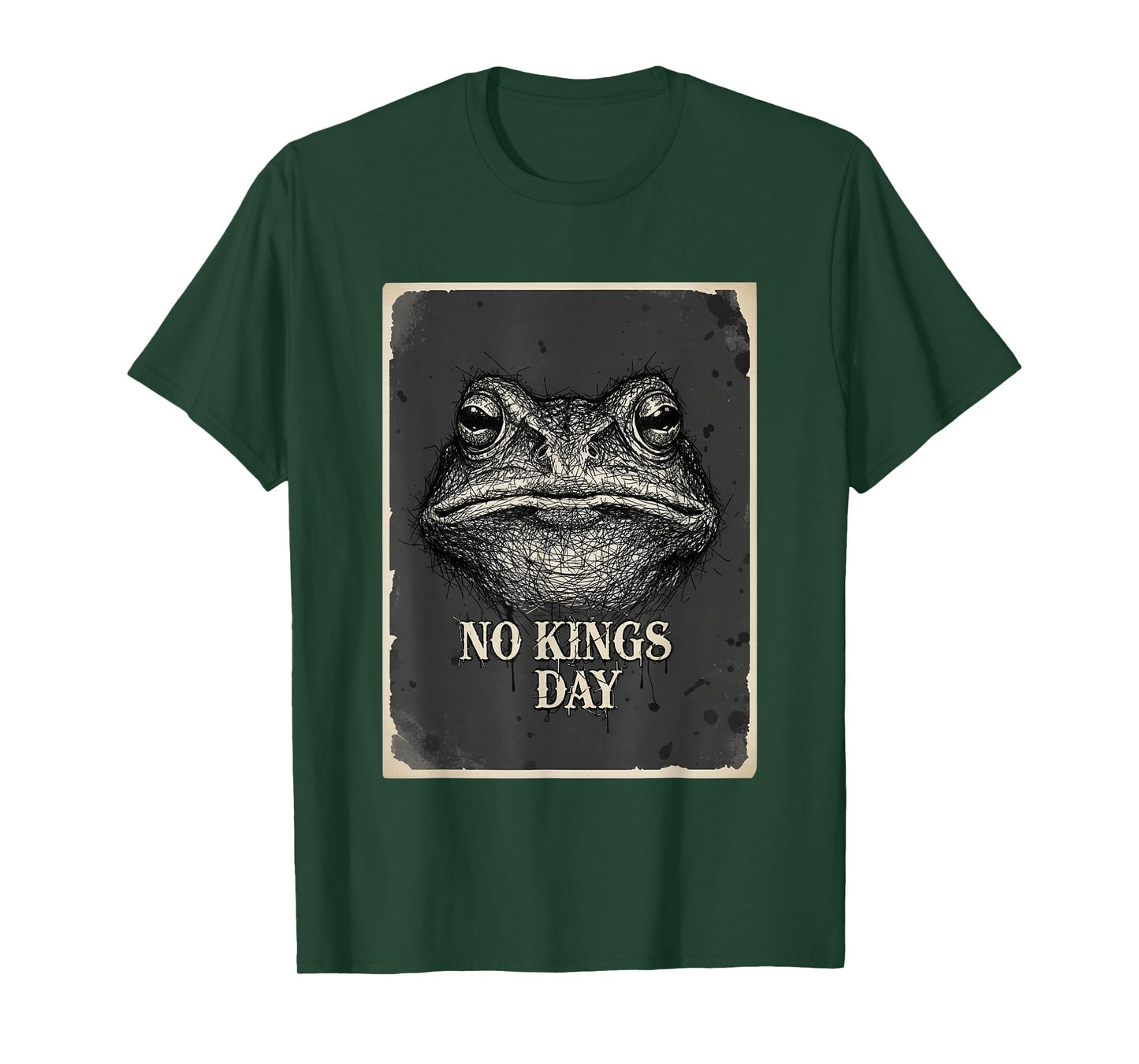 No Kings Day Portland Shirt Frog Protest Poster T-Shirt