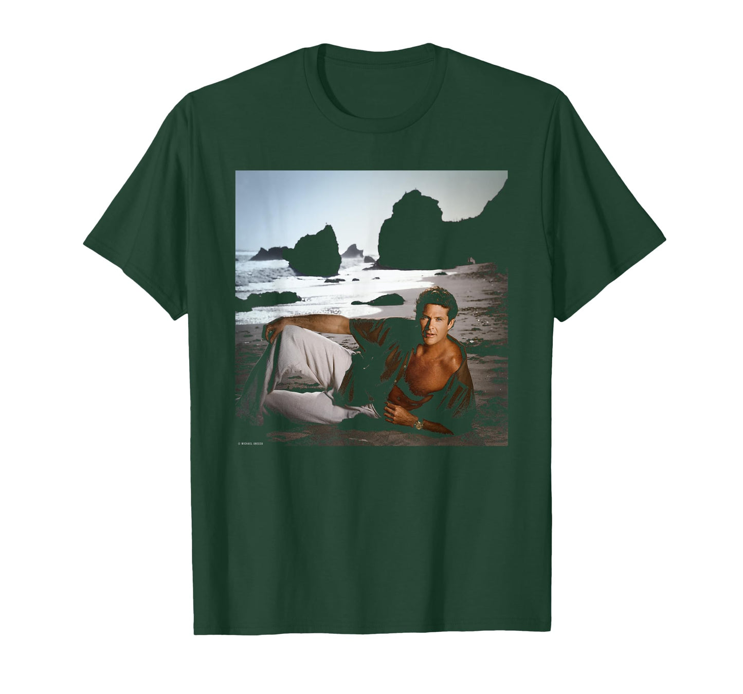 David Hasslehoff Baywatch Actor By Michael Grecco T-Shirt