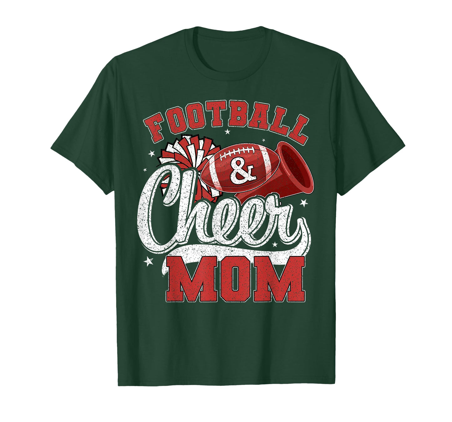 Football and Cheer Mom Vintage Cheerleader Family Matching T-Shirt