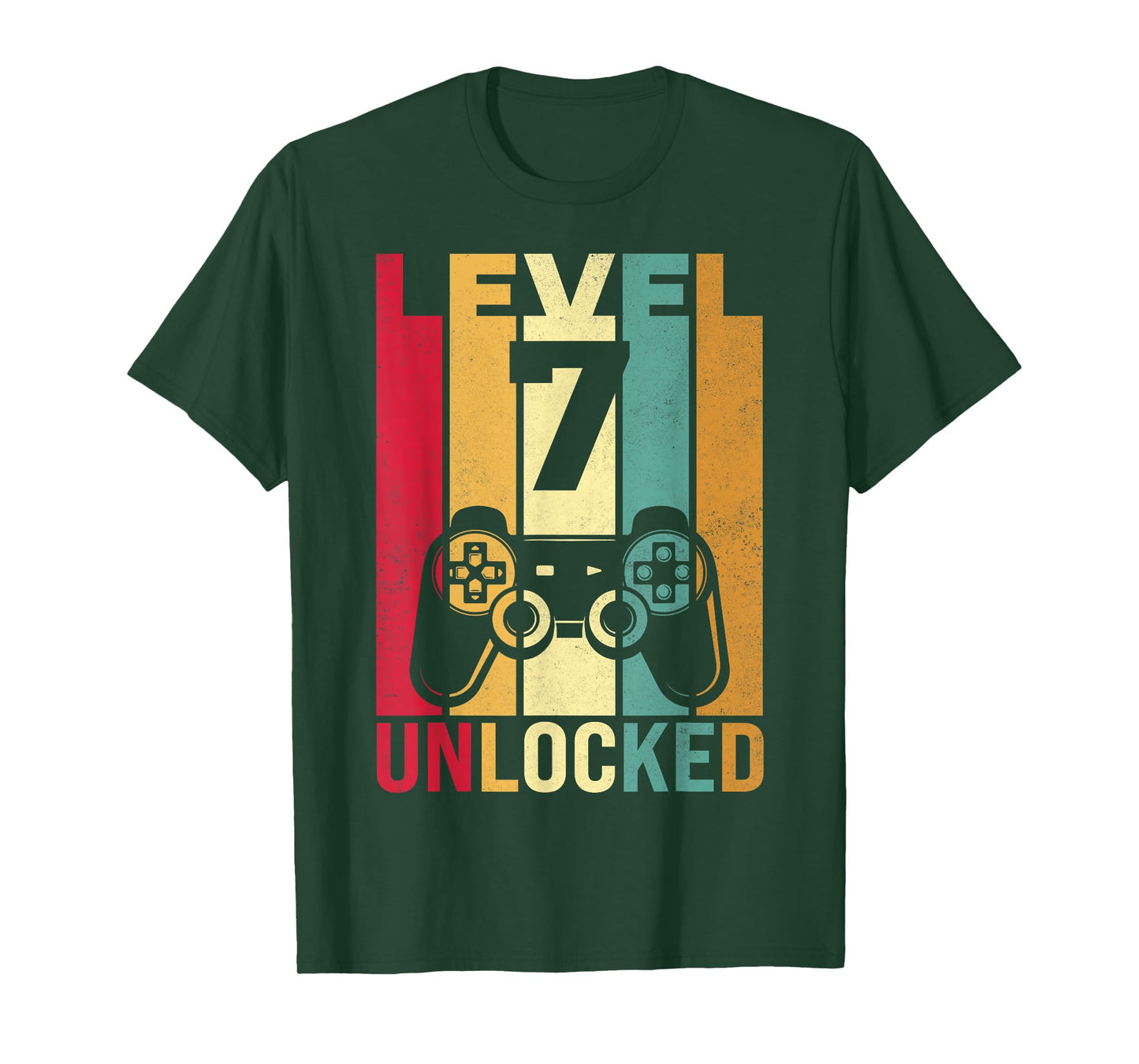 Seven 7yr 7 Birthday Boy Son Funny Gamer 7th Years Old T-Shirt