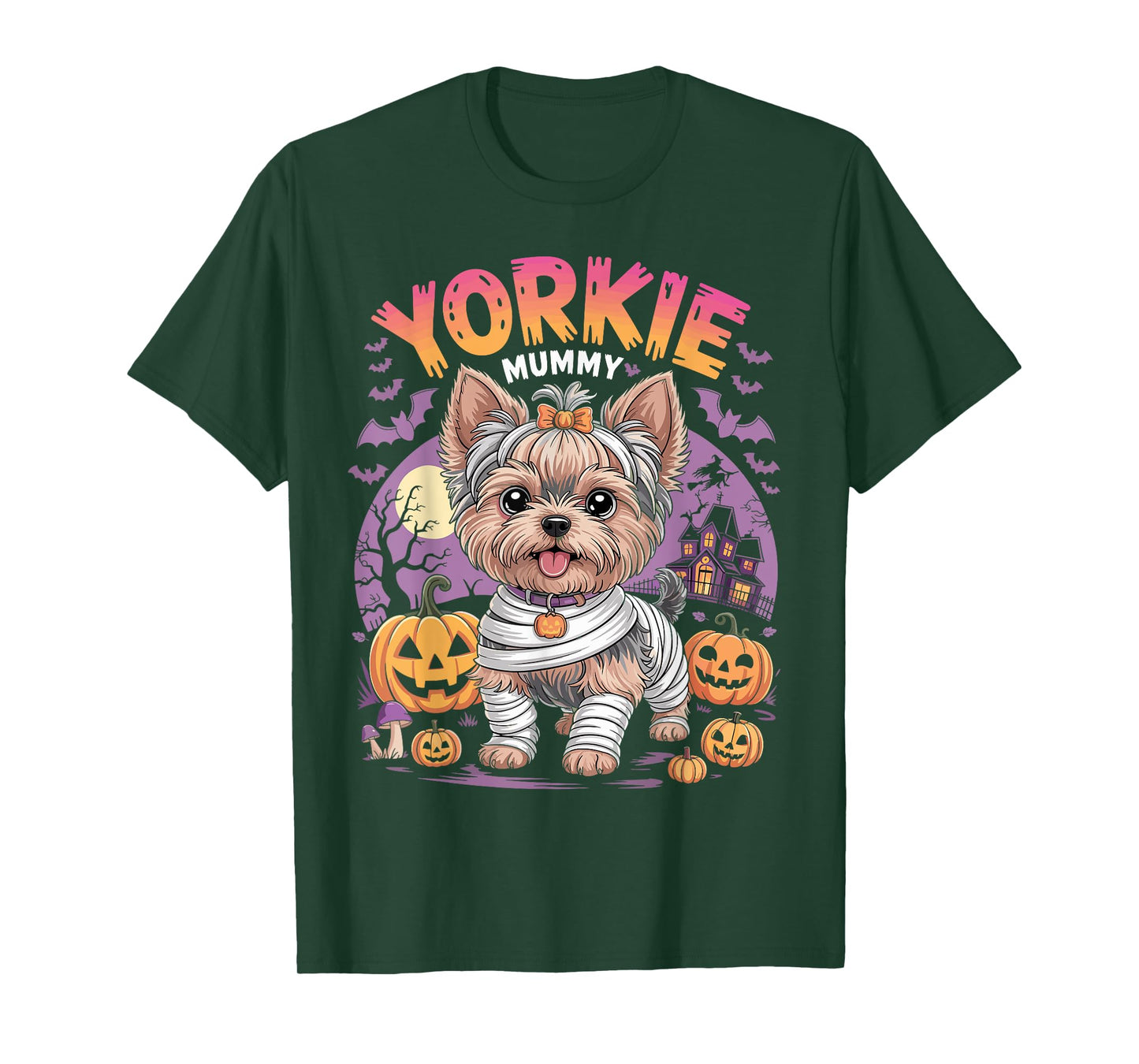 Yorkie Mummy Halloween Costume Dog Owner Yorkshire Terrier T-Shirt