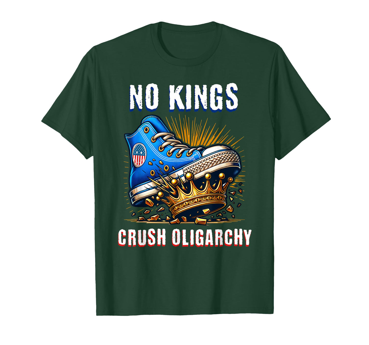 No Kings in America No King Protest Fight Oligarchy T-Shirt