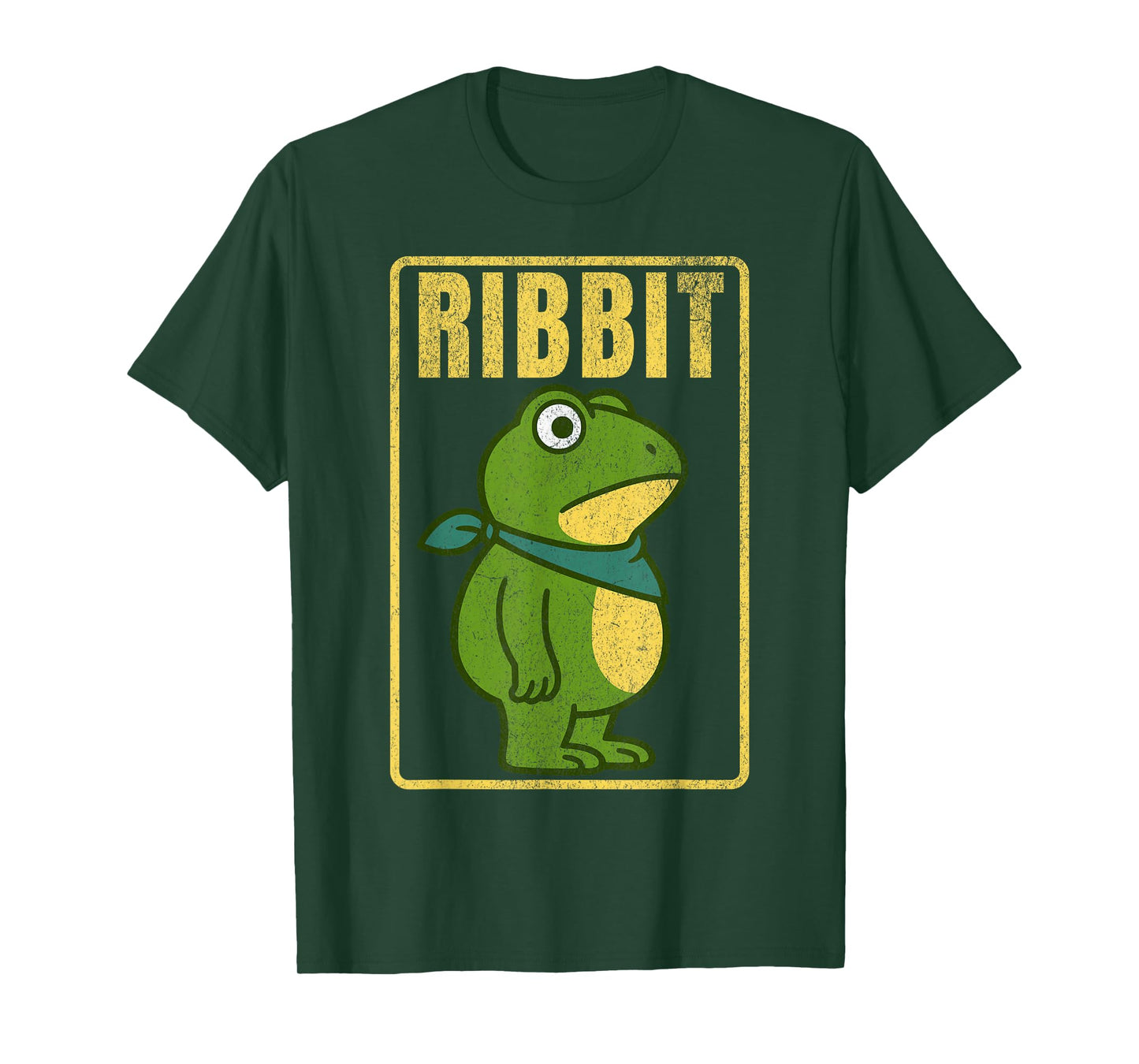 Portland Frog Protest Ribbit Distressed Vintage Graphic Tee T-Shirt