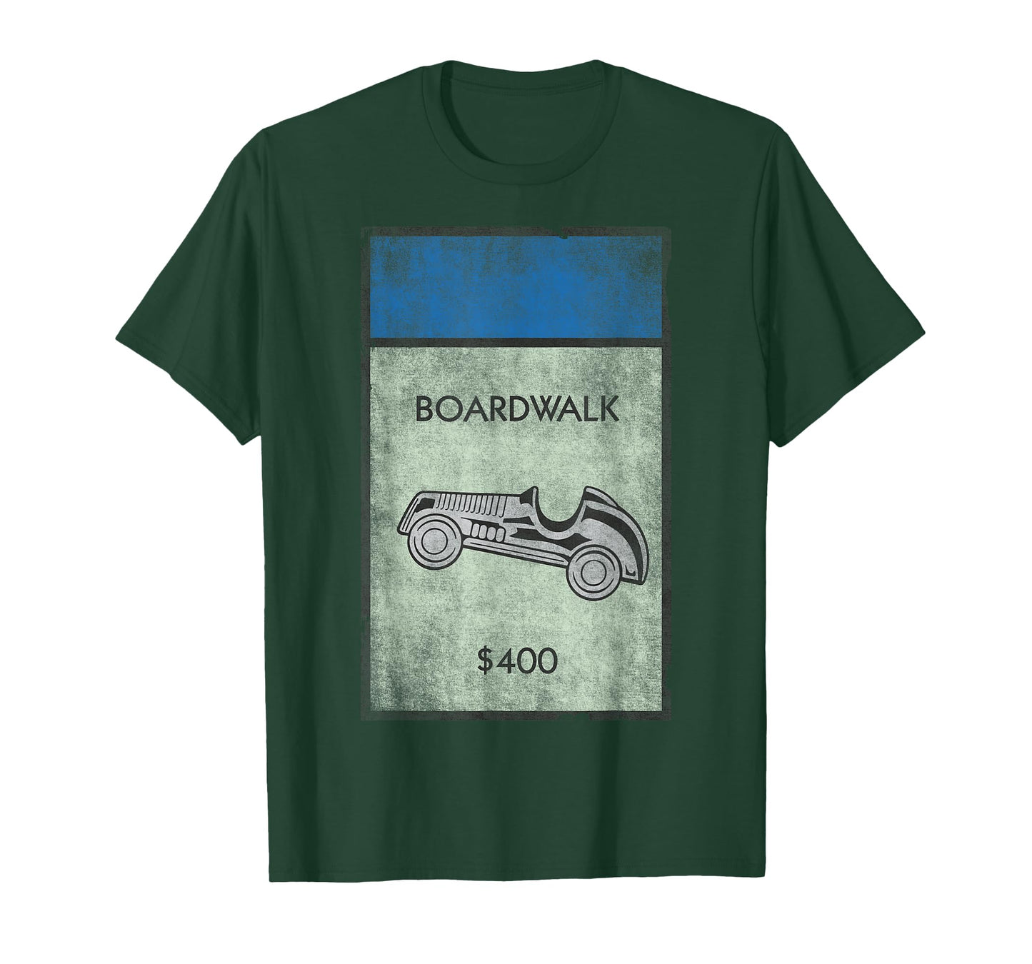 Monopoly Car Token In Boardwalk Space Vintage Shot T-Shirt