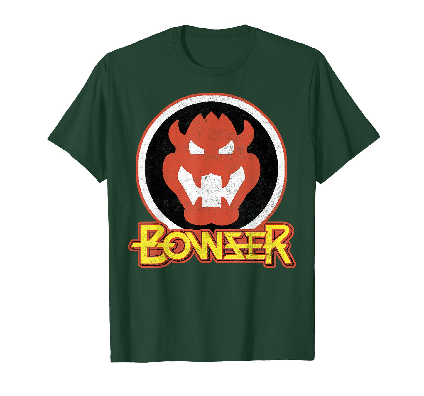 Super Mario Bowser Retro Portrait Graphic T-Shirt T-Shirt