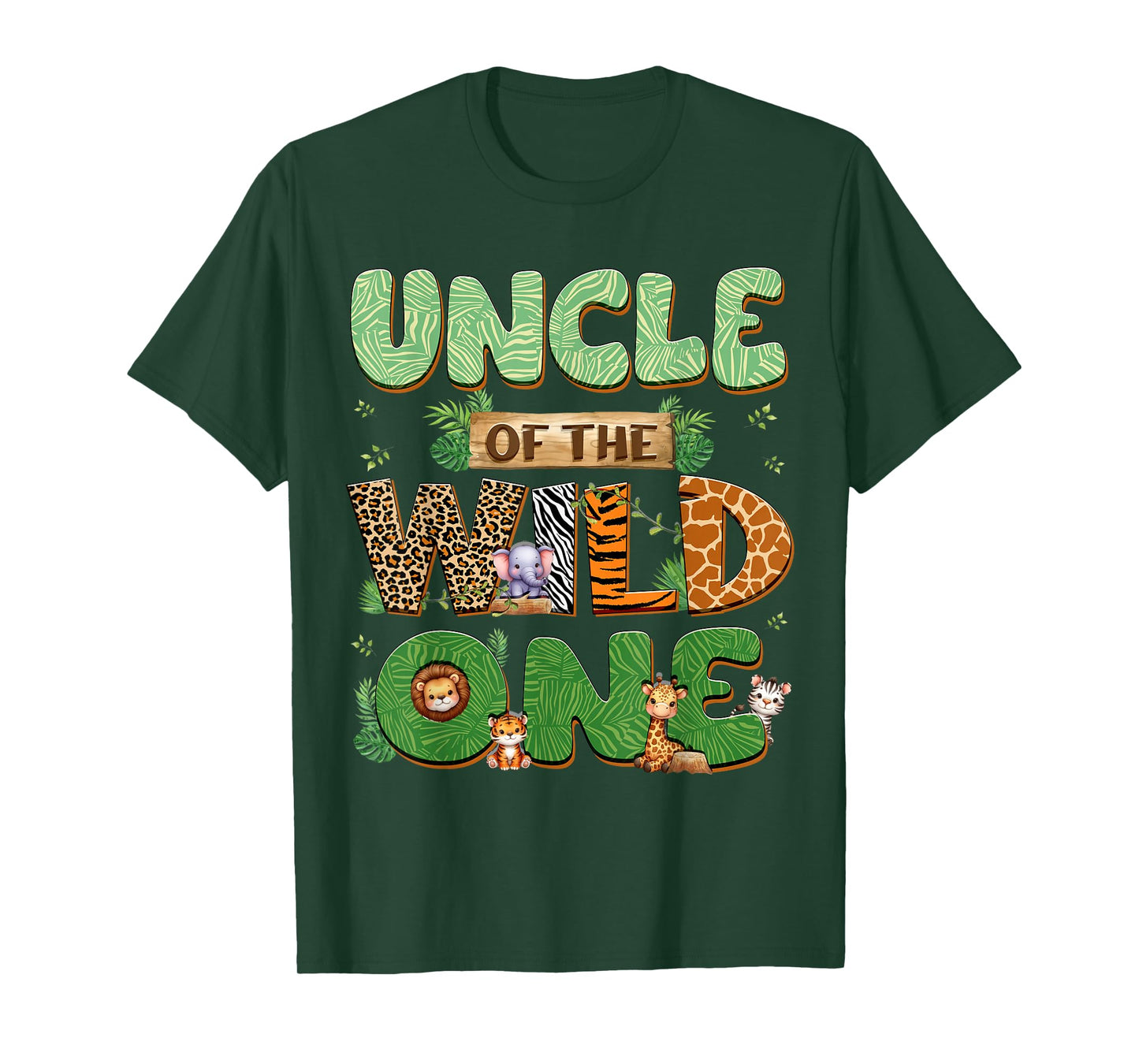 Uncle Of The Wild One Birthday Family Matching Party Decor T-Shirt