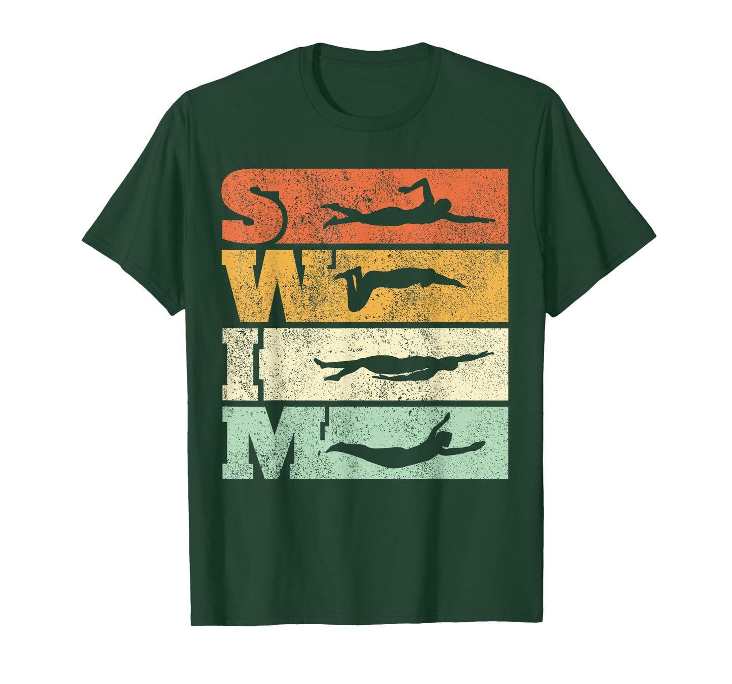 Swimming SWIM Strokes Vintage Swimmer T-Shirt