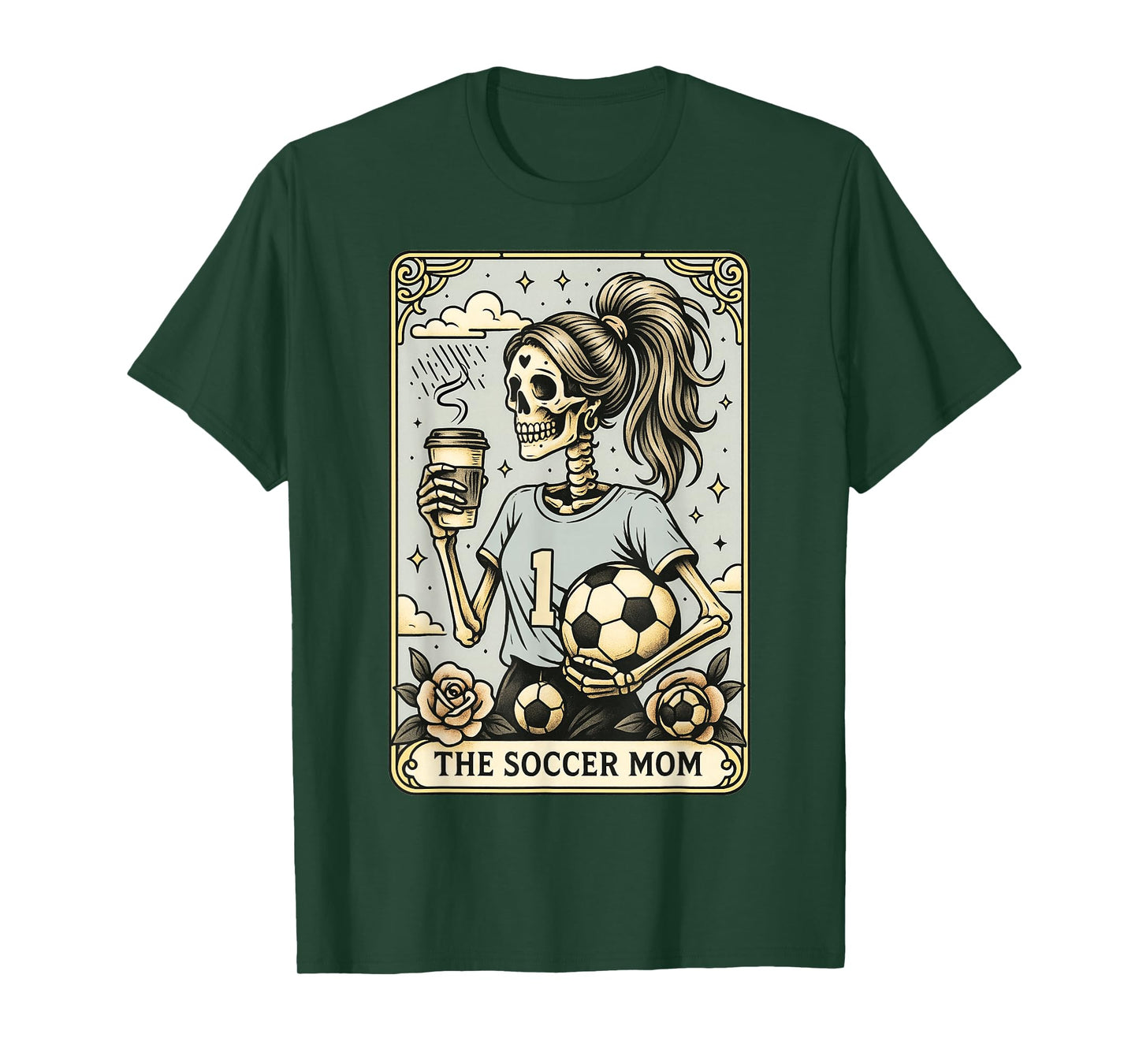 Soccer Mom Tarot Card, Vintage Halloween Soccer Mama T-Shirt