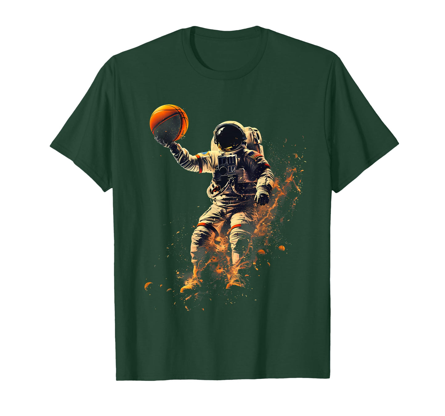 Basketball Slam Basketball Hoop Astronaut Basketball Lover T-Shirt