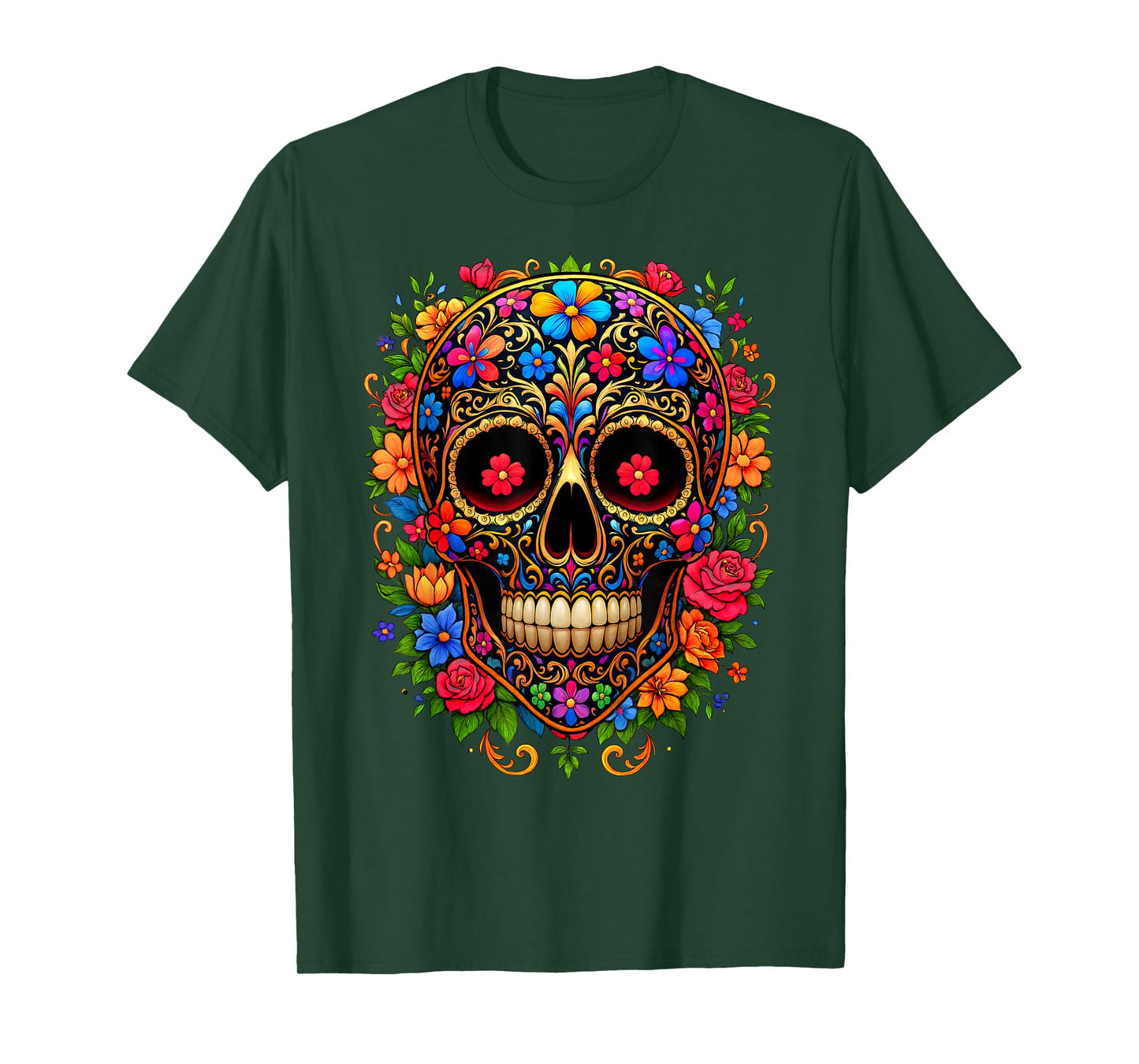 Dia De Los Muertos Costume Day of The Dead Sugar Skull T-Shirt