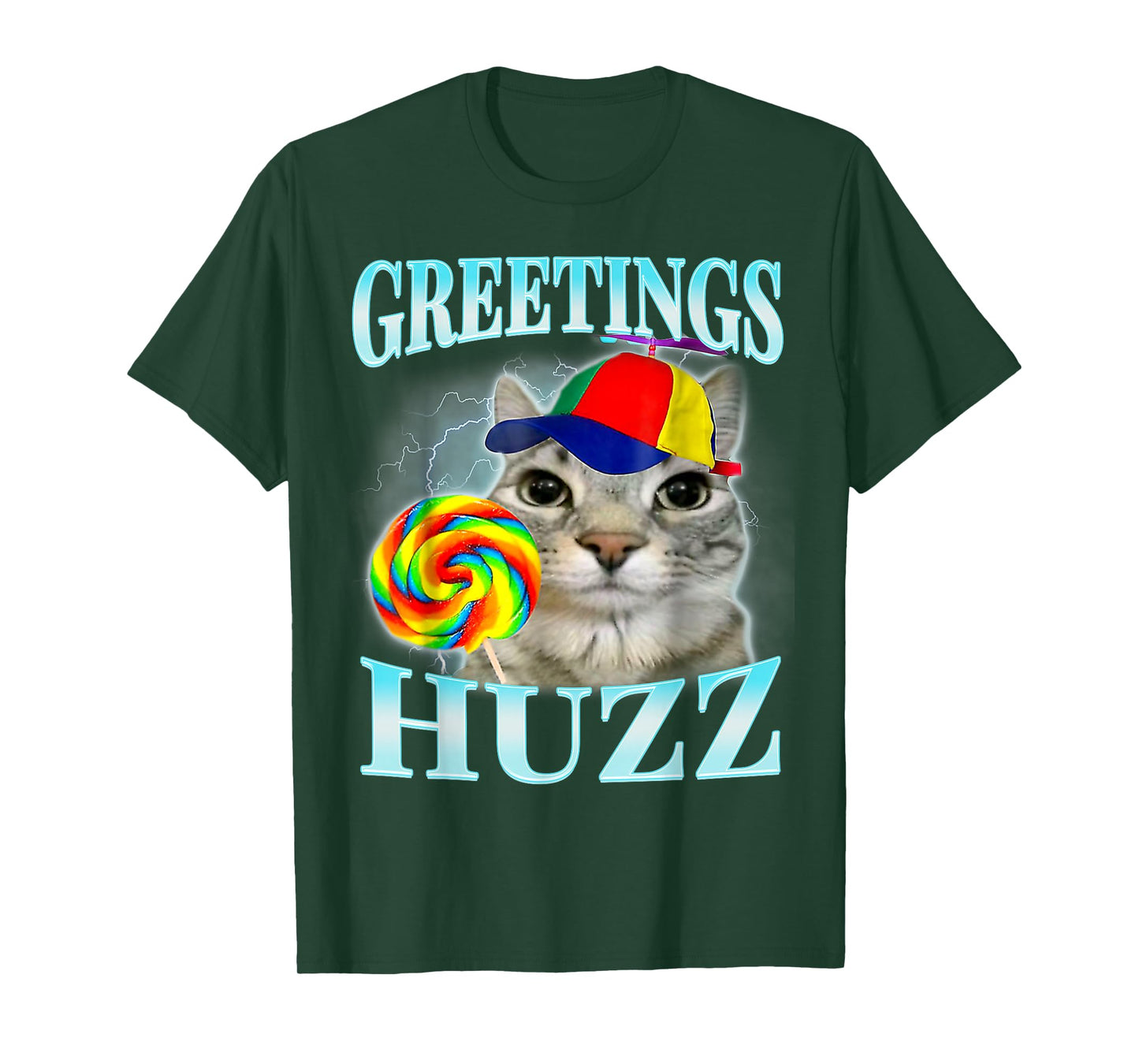 greetings huzz funny gen z gen alpha slang meme T-Shirt