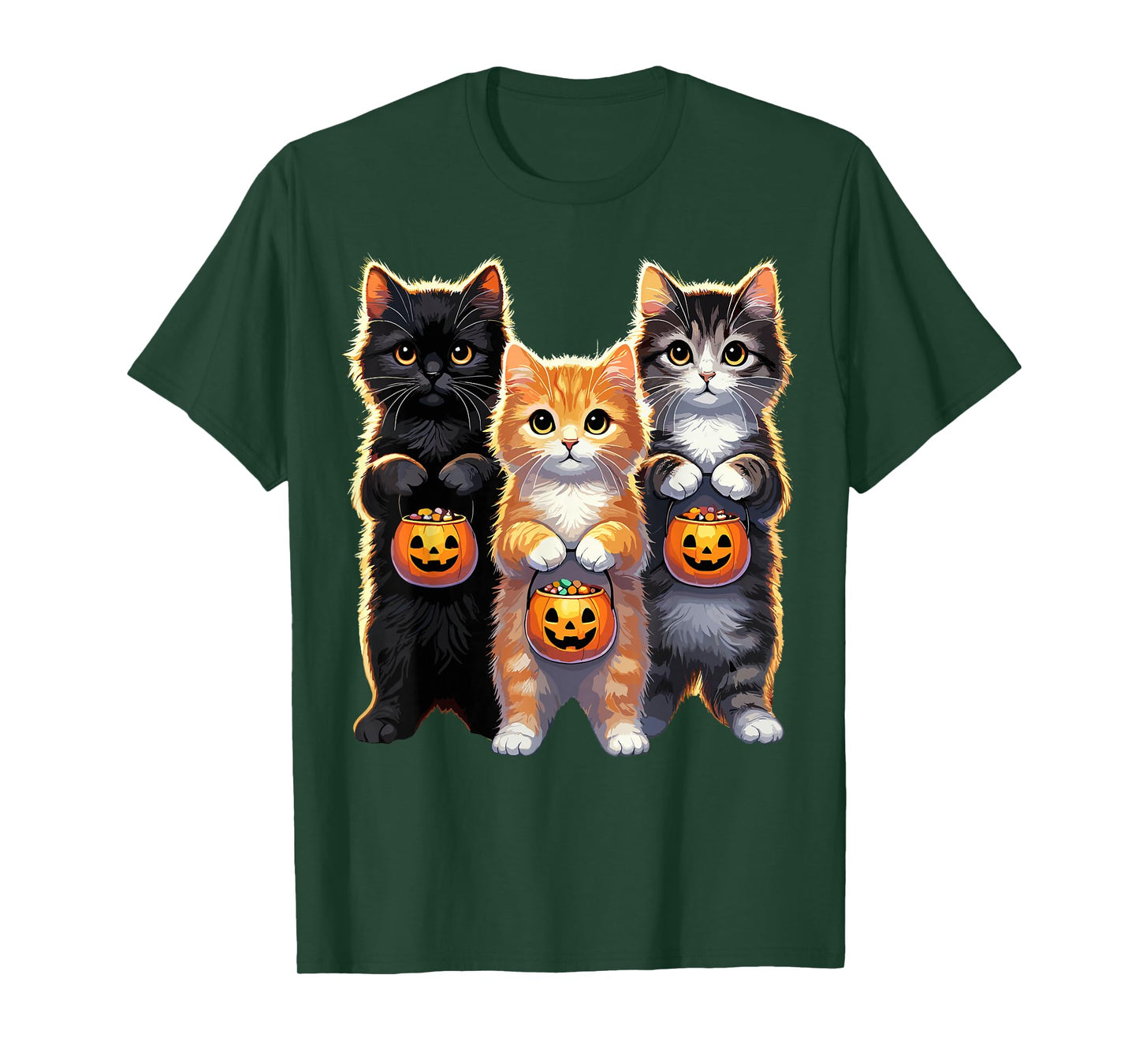 Halloween Cat Pumpkin Cute Cats T-Shirt