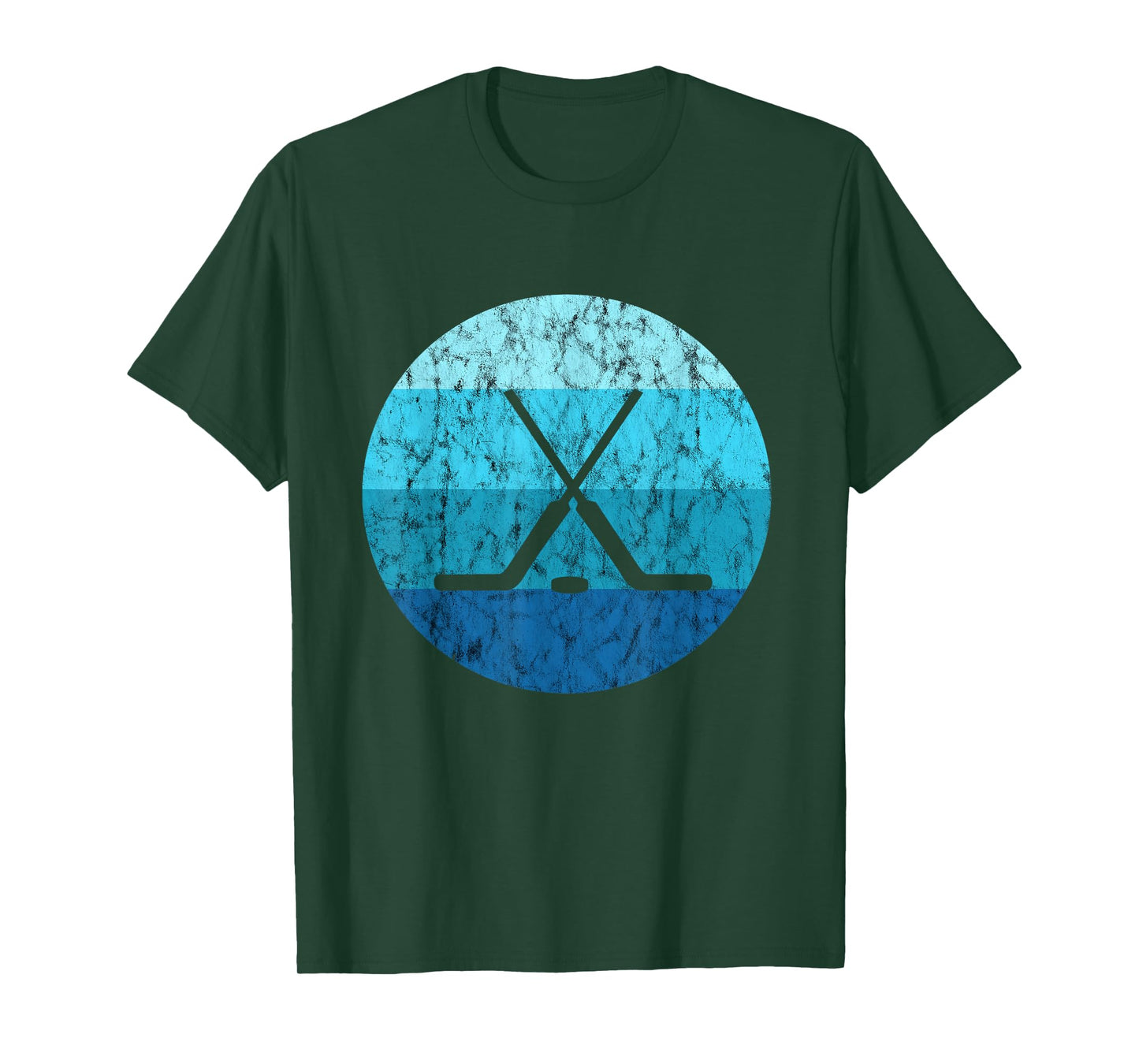 Ice Hockey Stick Hockey Sport Retro Vintage Ocean Water T-Shirt