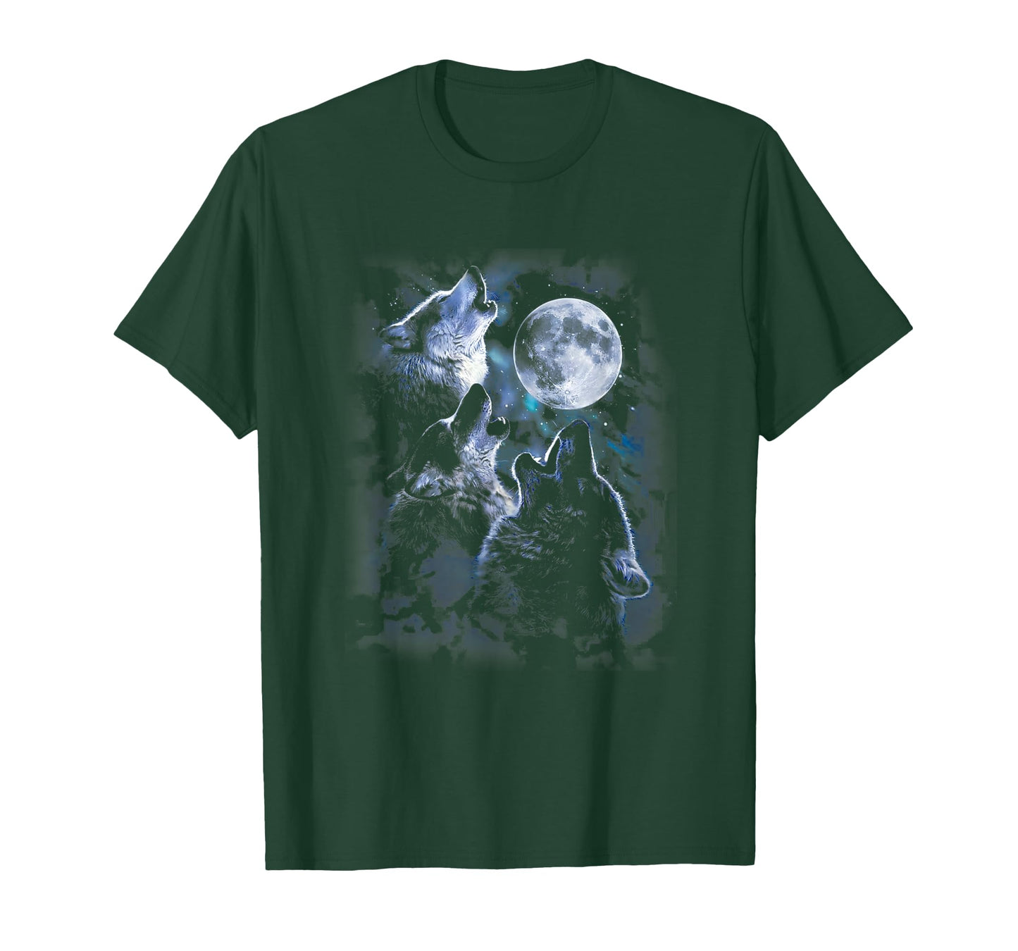 Wolf Howling at The Moon Wildlife Wolves Lovers Men T-Shirt