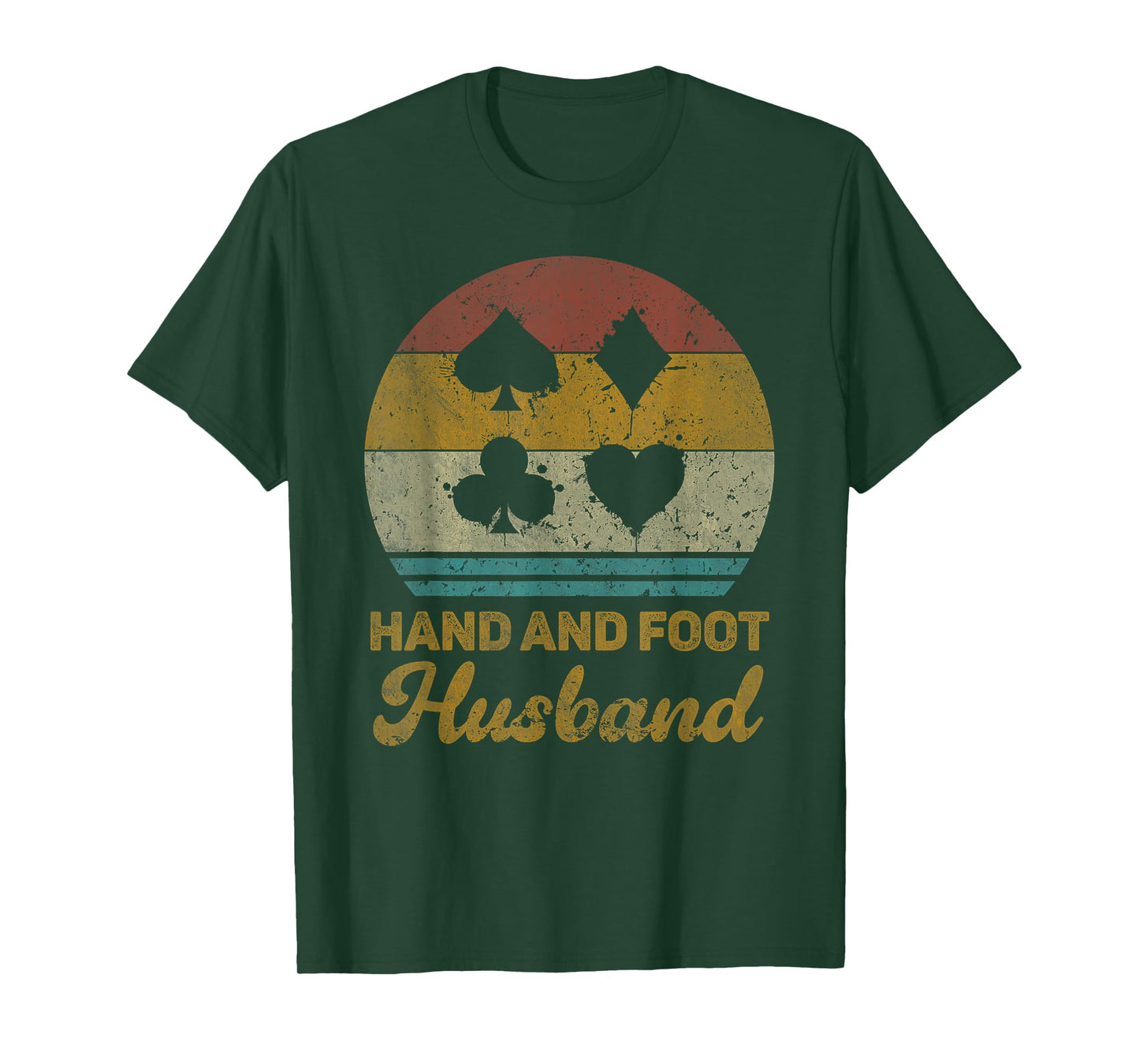 Hand And Foot Husband Funny Hand And Foot Card Game T-Shirt