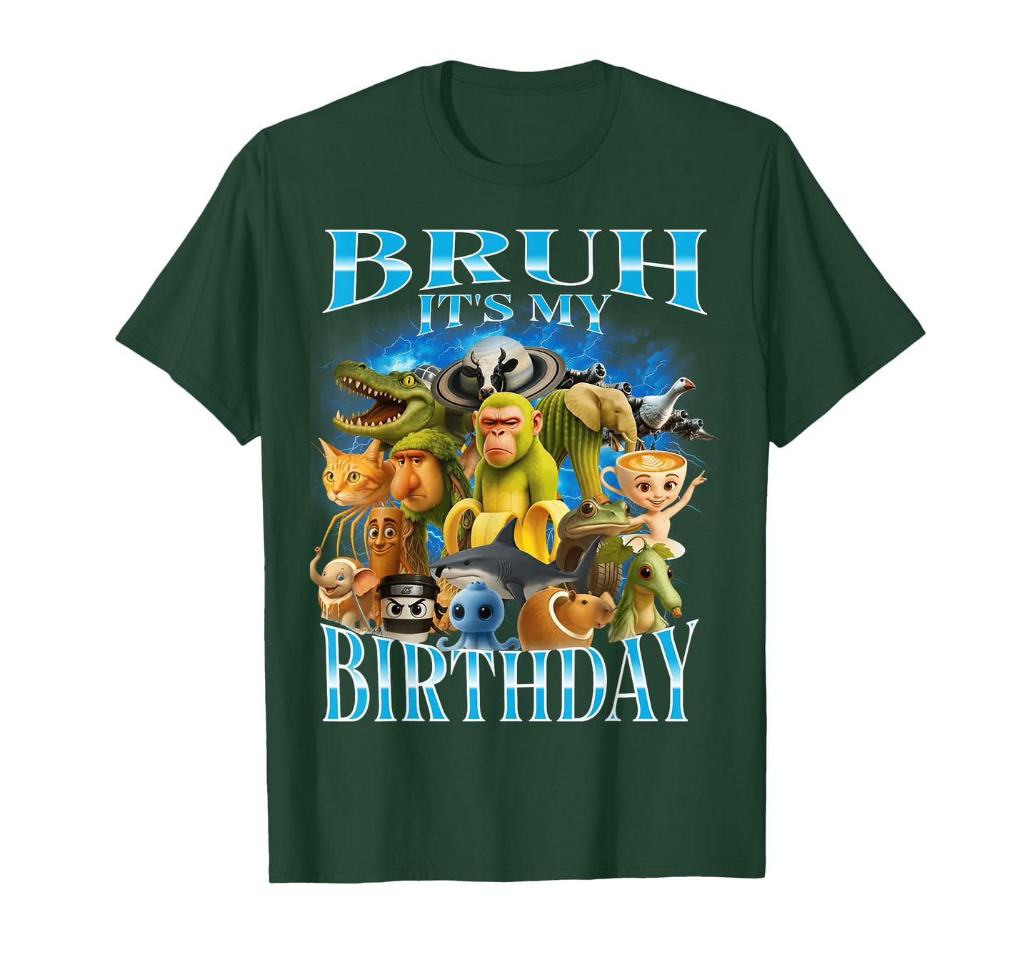 Bruh It's My Birthday Funny Brainrot T-Shirt