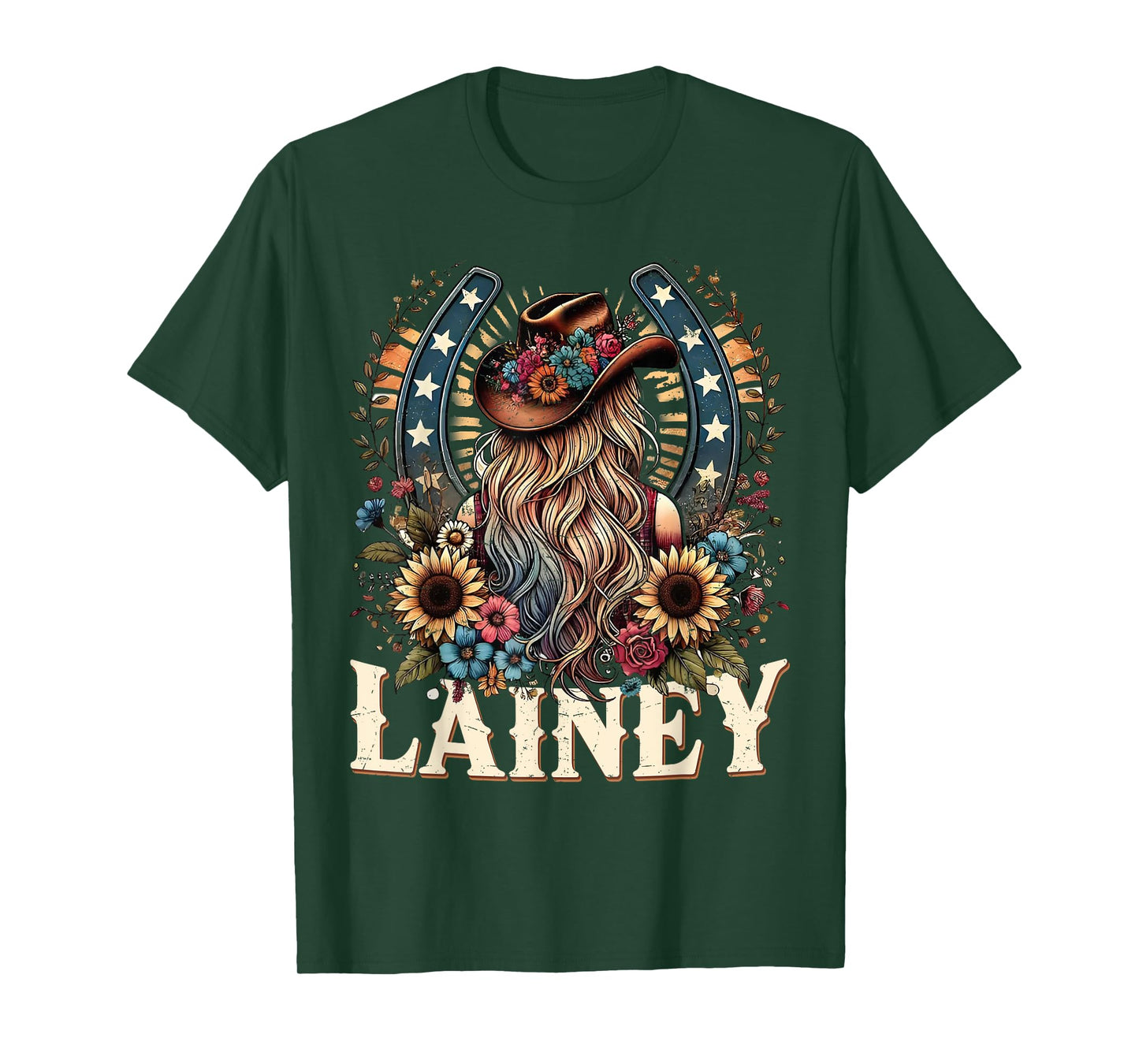 Girl Lainey Name Personalized Name Cowgirl T-Shirt
