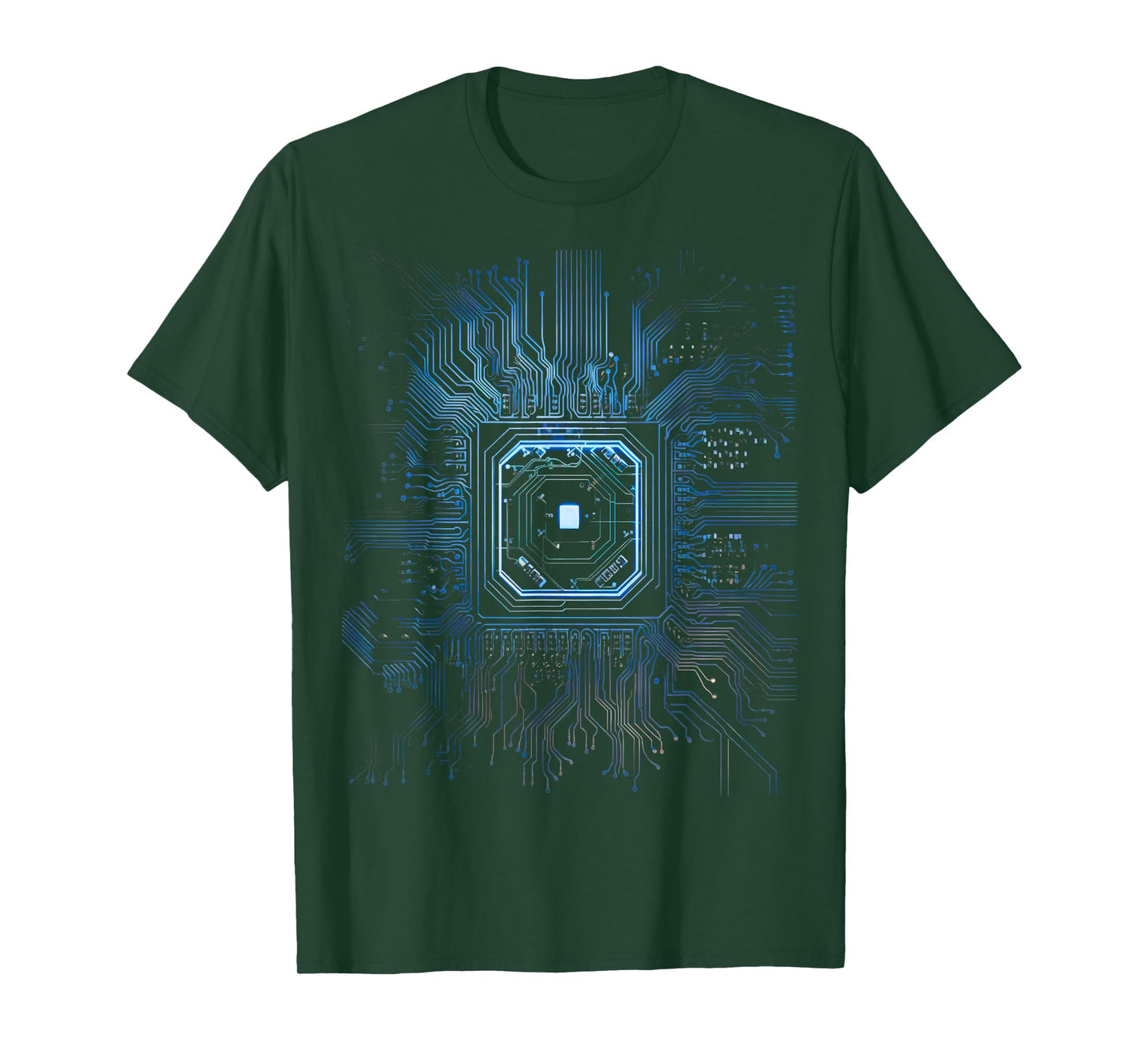 Motherboard Microchip Circuit Black IT Computer Background T-Shirt