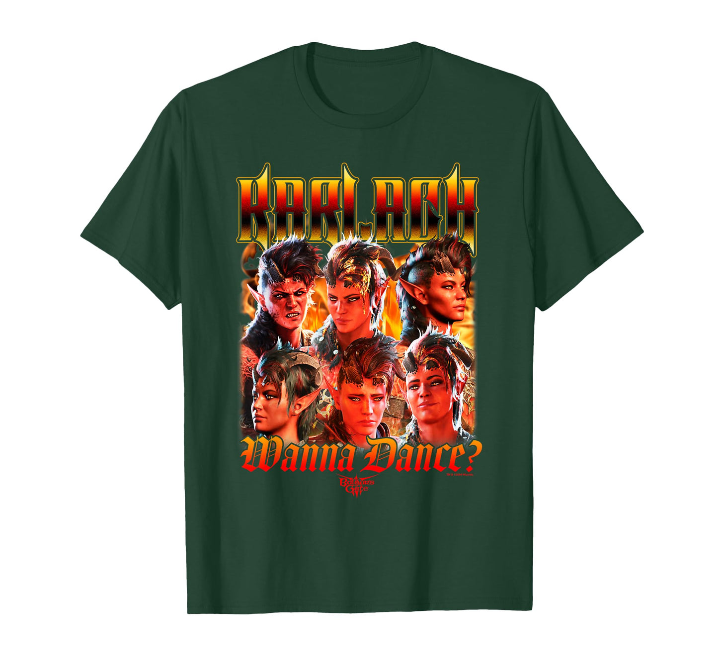 Dungeons & Dragons Wanna Dance? Karlach Multi Expressions T-Shirt