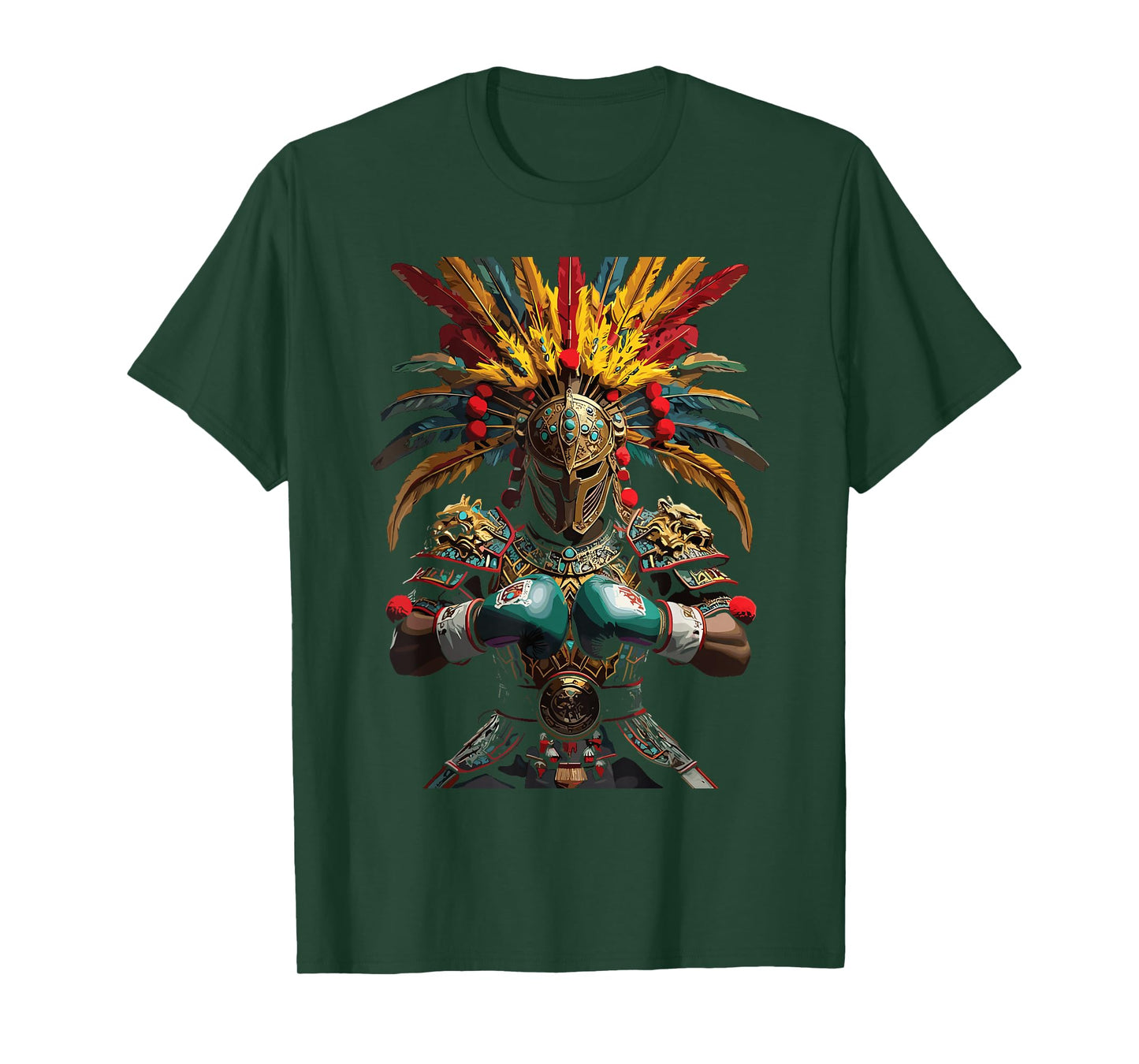 Mexican Boxing Aztec Warrior Power T-Shirt