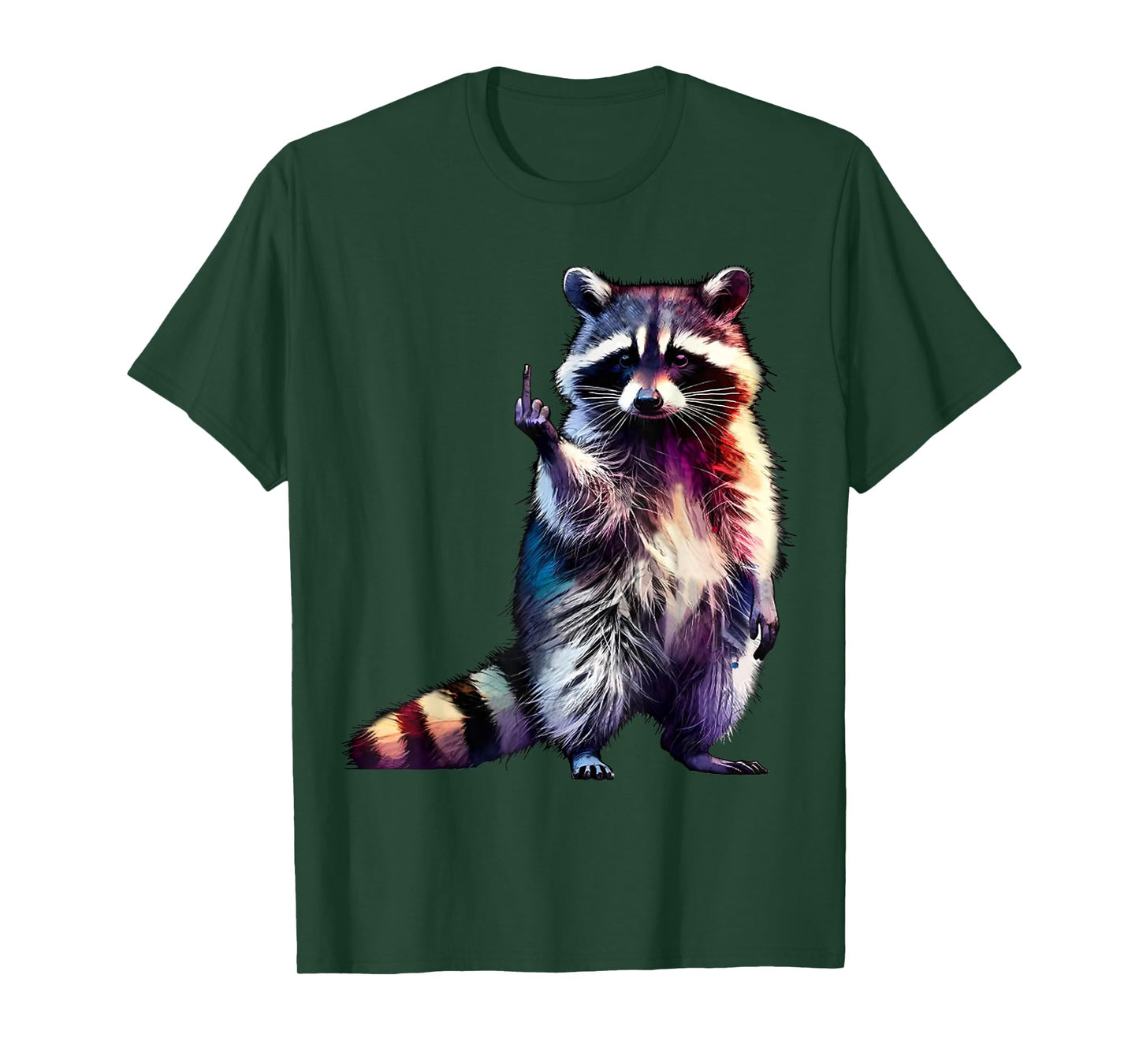 Raccoon Middle Finger Trash Panda Racoon Sarcastic Humor T-Shirt