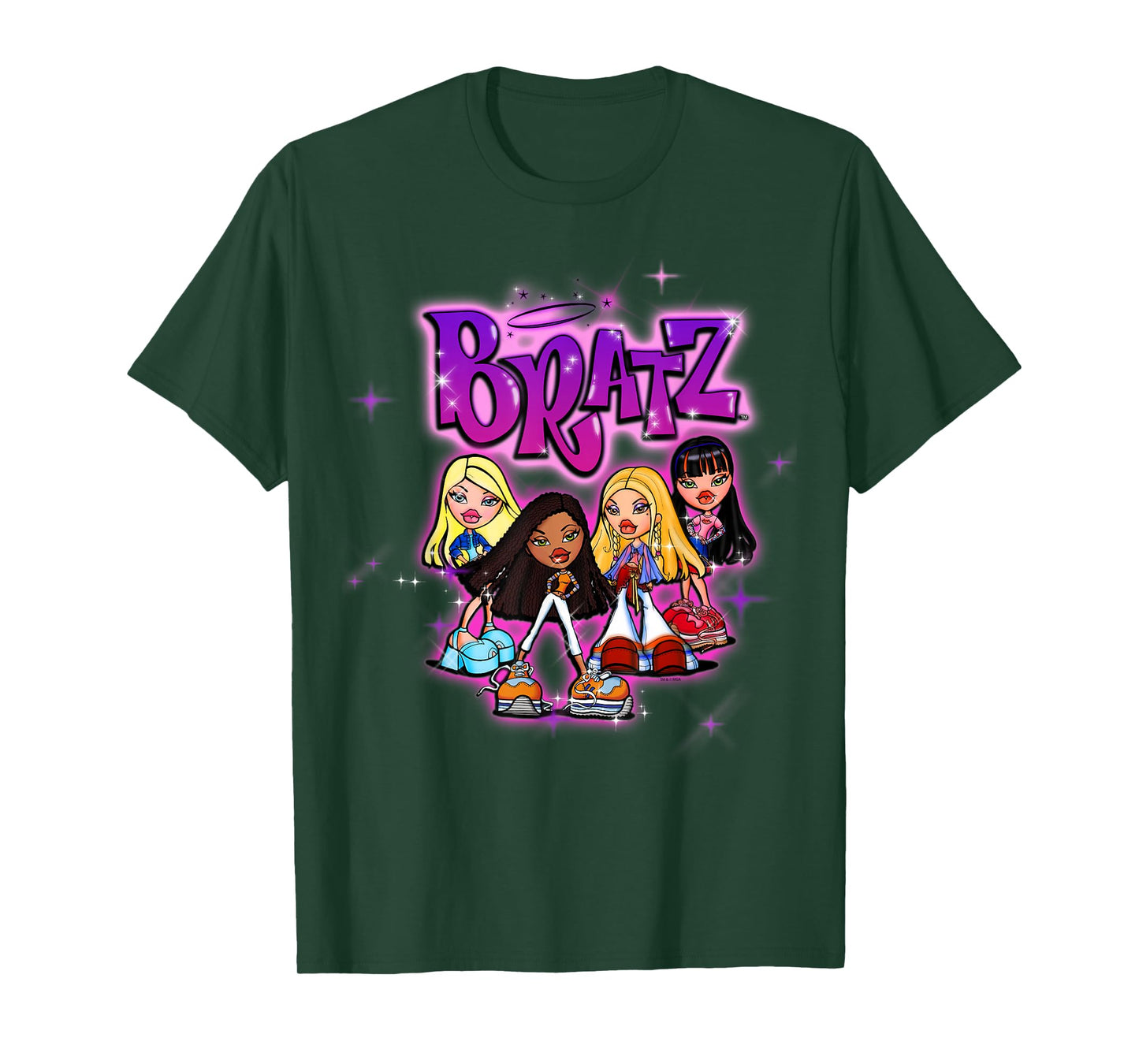 Bratz Group Airbrush Design Retro Style Fashion Pose T-Shirt