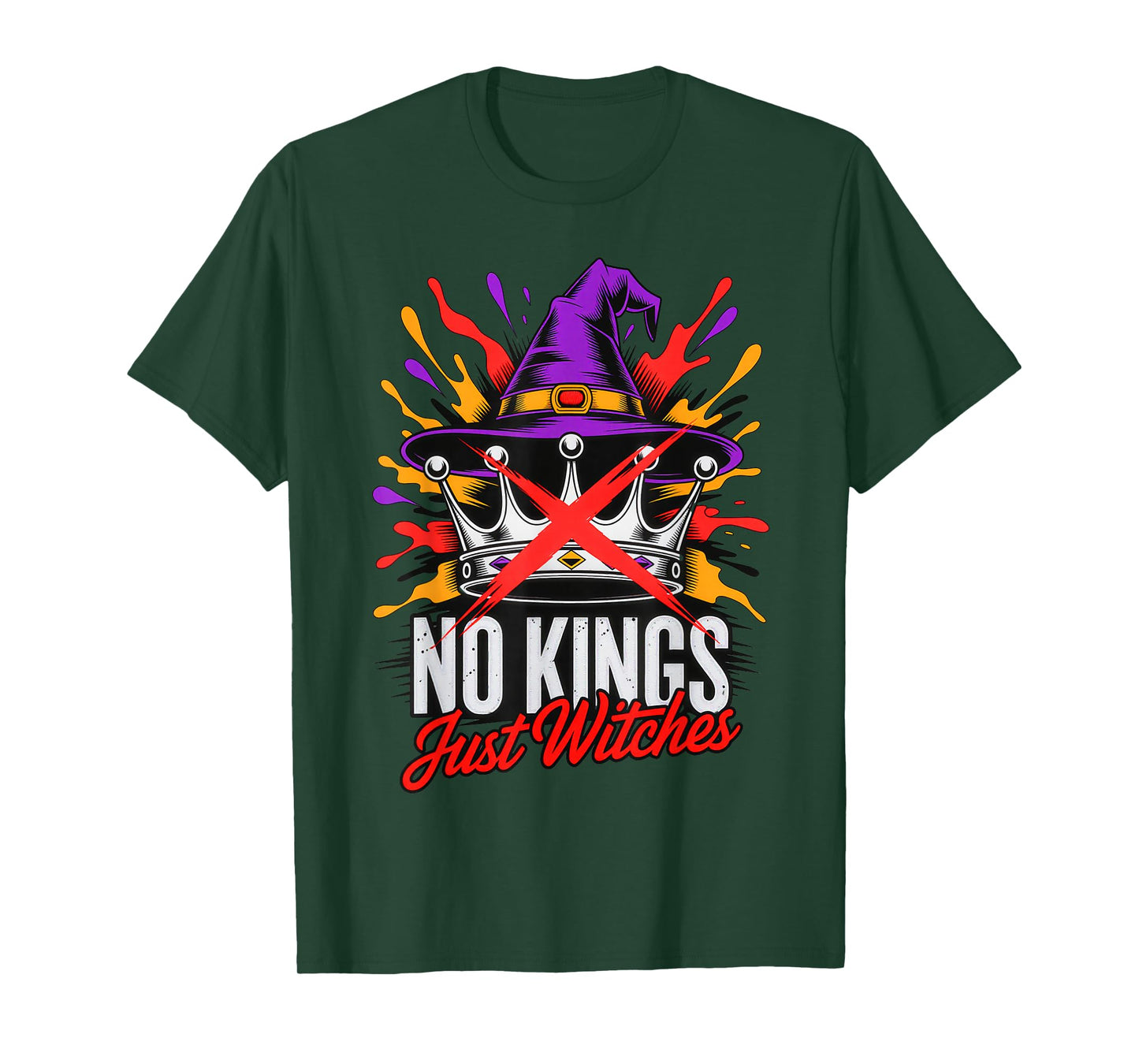 No Kings Just Witches Funny Magical Halloween Witchcore T-Shirt